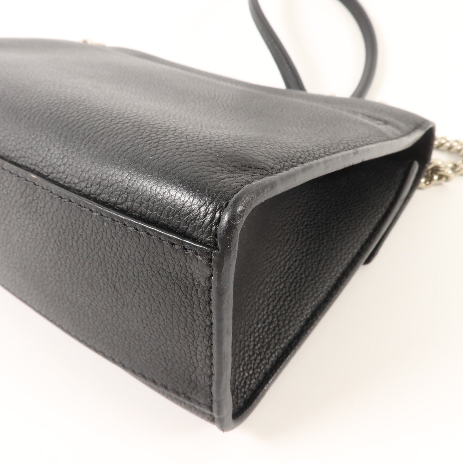 LOUIS VUITTON 牛皮皮革Mylockme銀扣鏈帶肩背袋