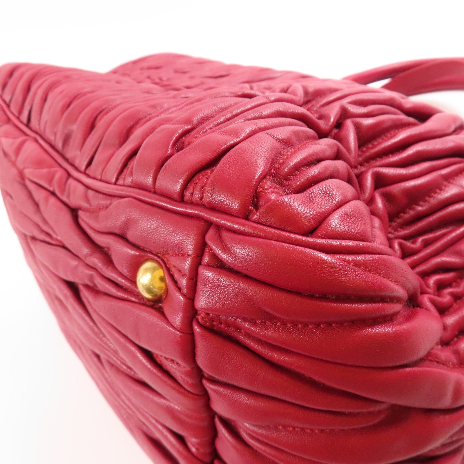 Miu Miu 皮革2 Way Shoulder金扣手挽肩背兩用袋