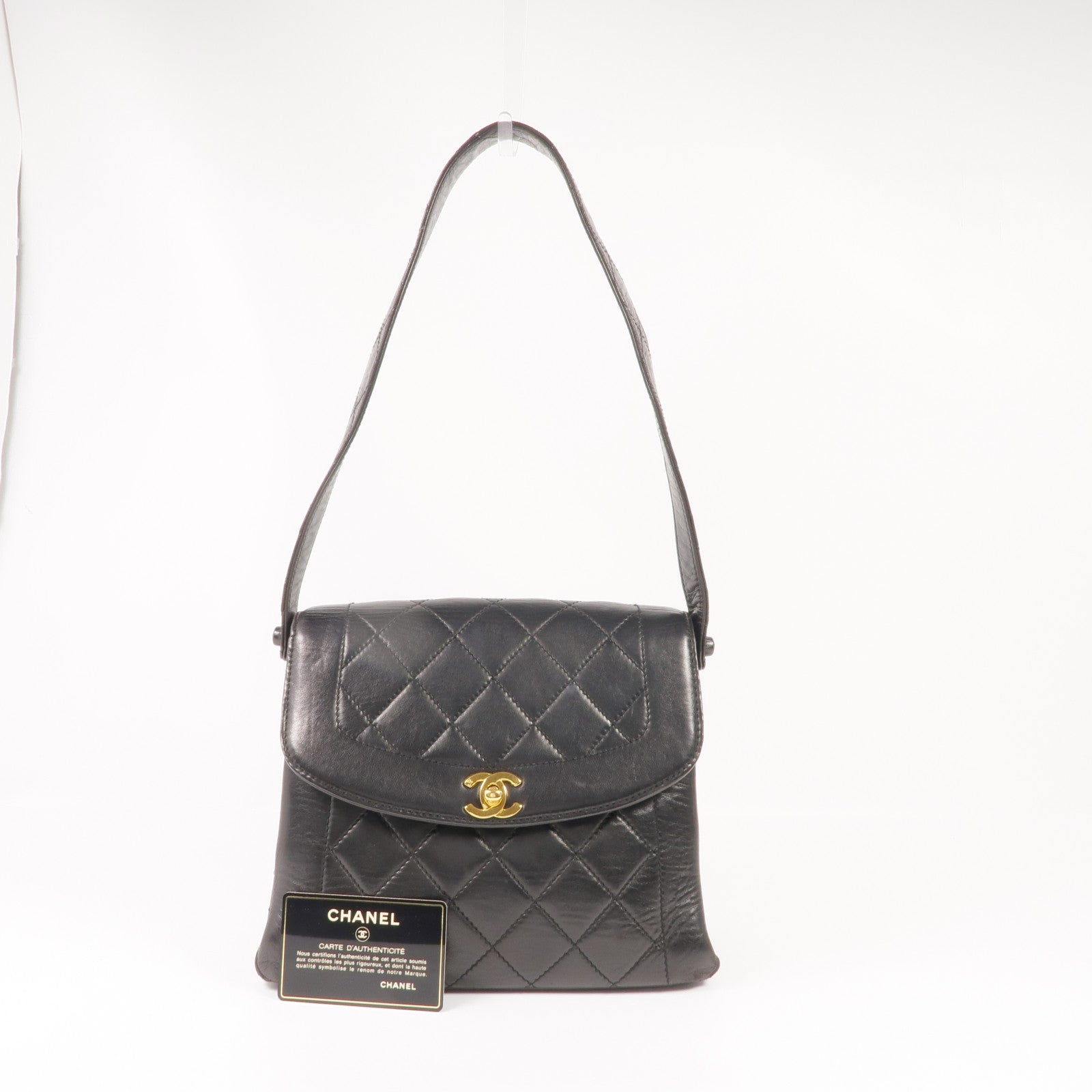 CHANEL 羊皮皮革Shoulder Bag金扣肩背袋