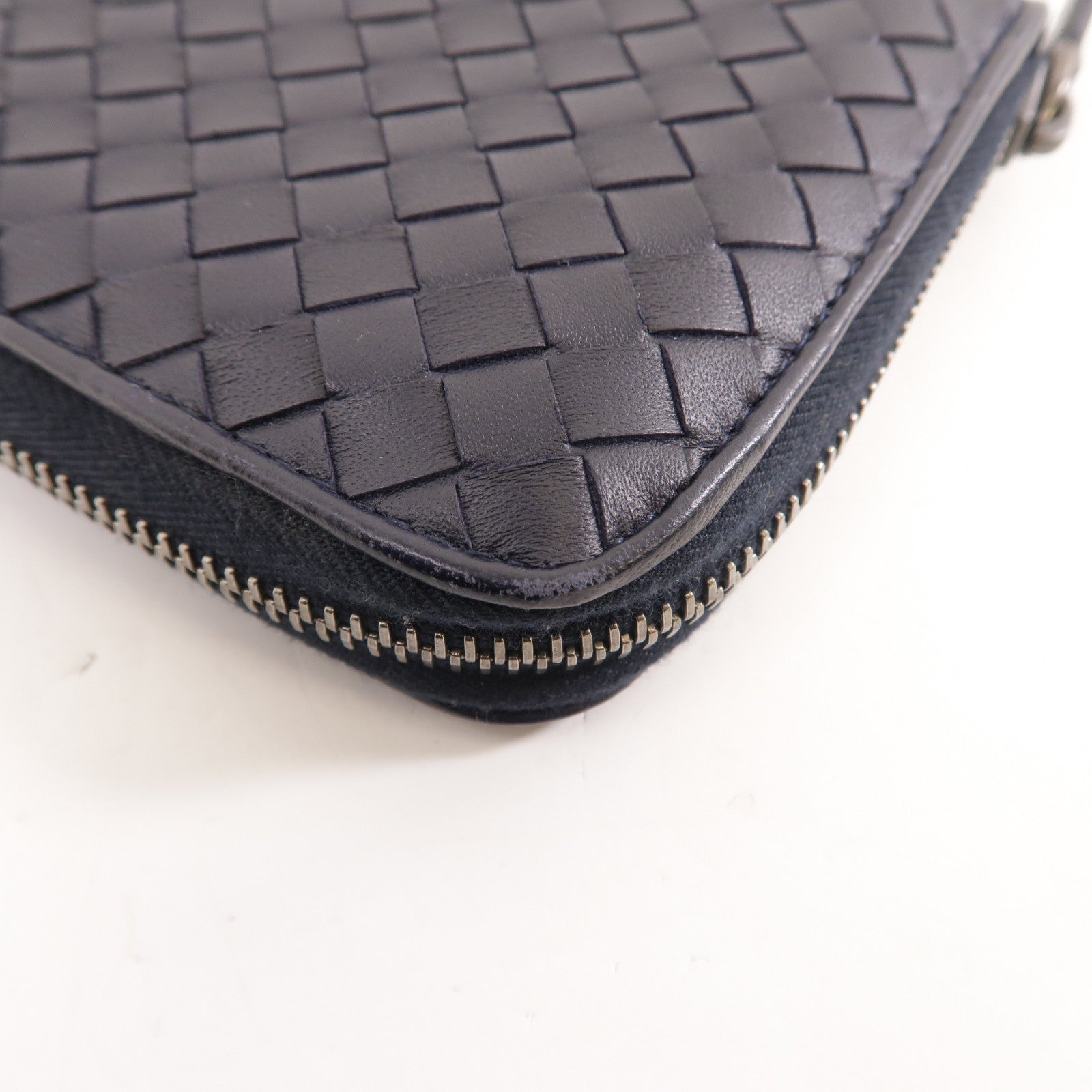 BOTTEGA VENETA 織紋皮革Zipped Long Wallet長錢包黑色