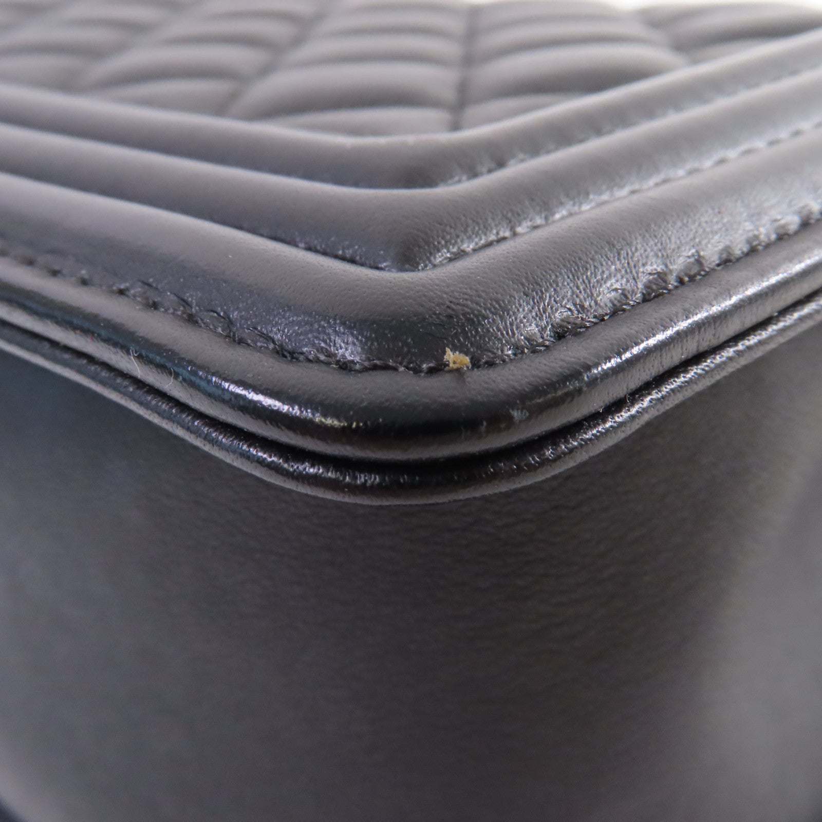 CHANEL 【激減優惠】菱格牛皮皮革Boy Chanel Chain Shoulder Bag銀扣鏈帶肩背袋黑色