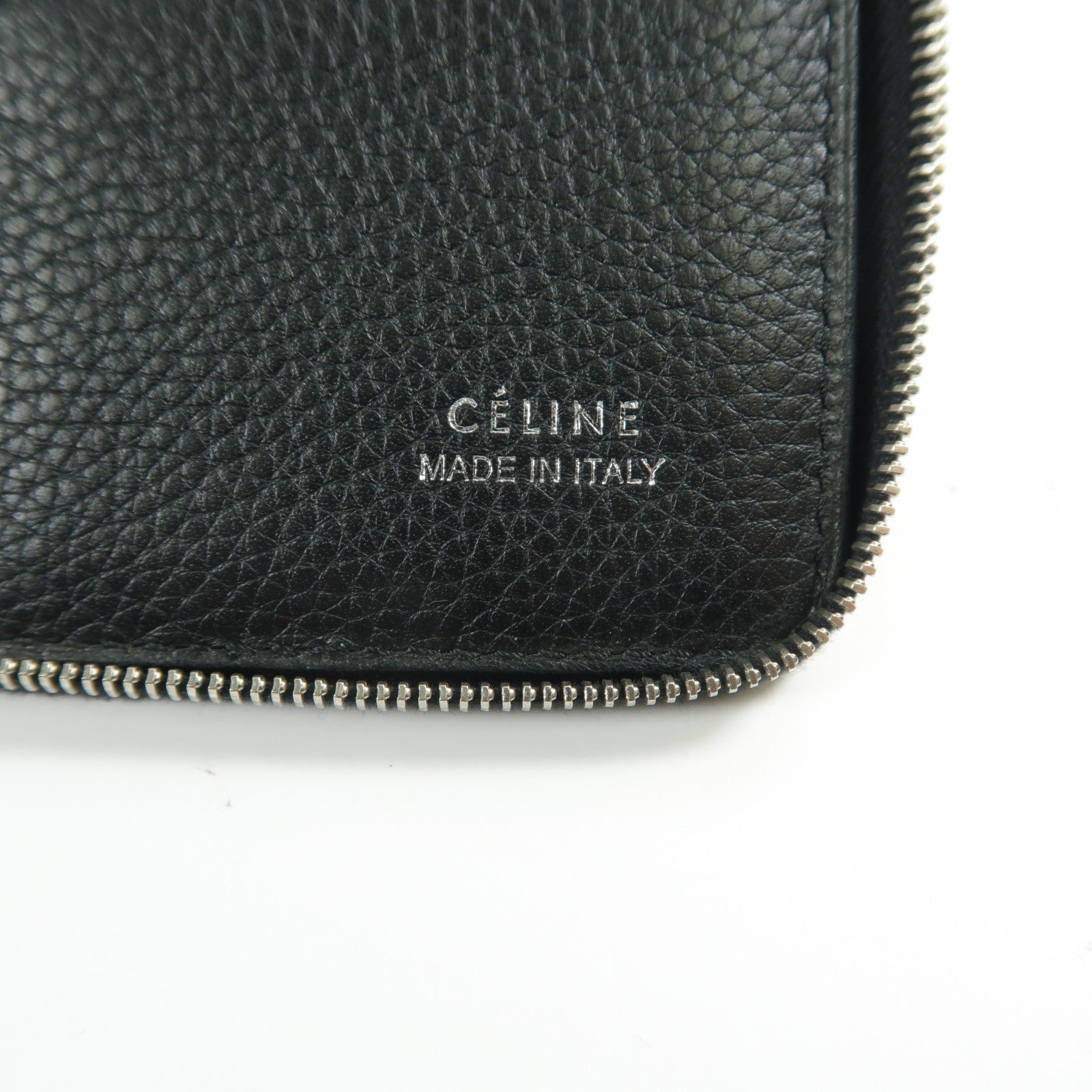 CELINE 牛皮皮革Long Wallet銀扣長錢包