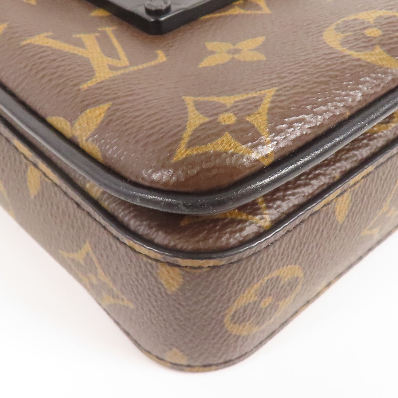 LOUIS VUITTON Monogram Macassar S-Lock Vertical Wearable肩背袋