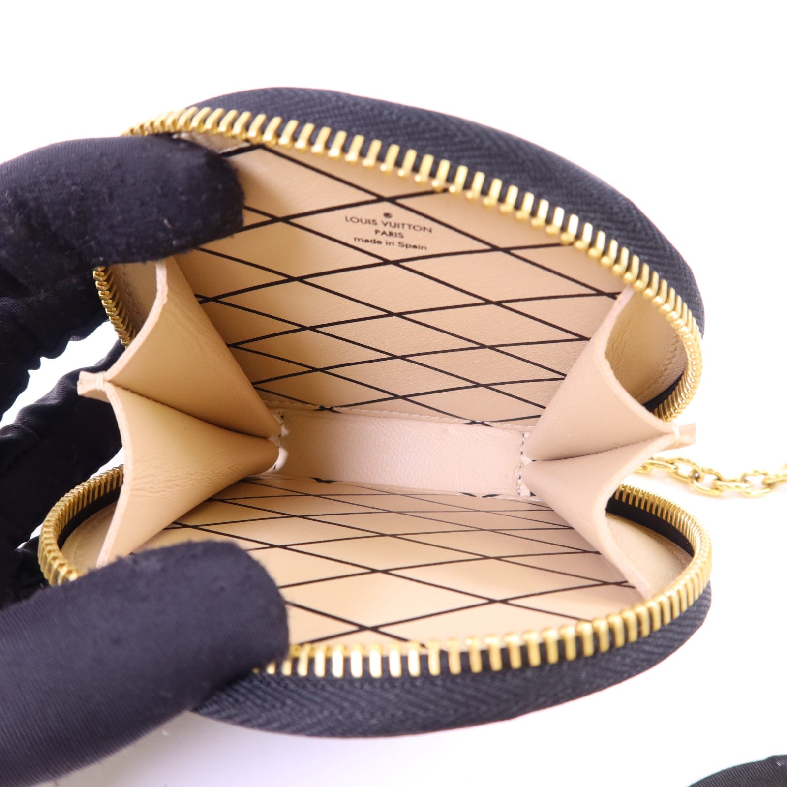 LOUIS VUITTON Monogram Micro Boite Chapeau Coin Purse Charm金扣零錢包