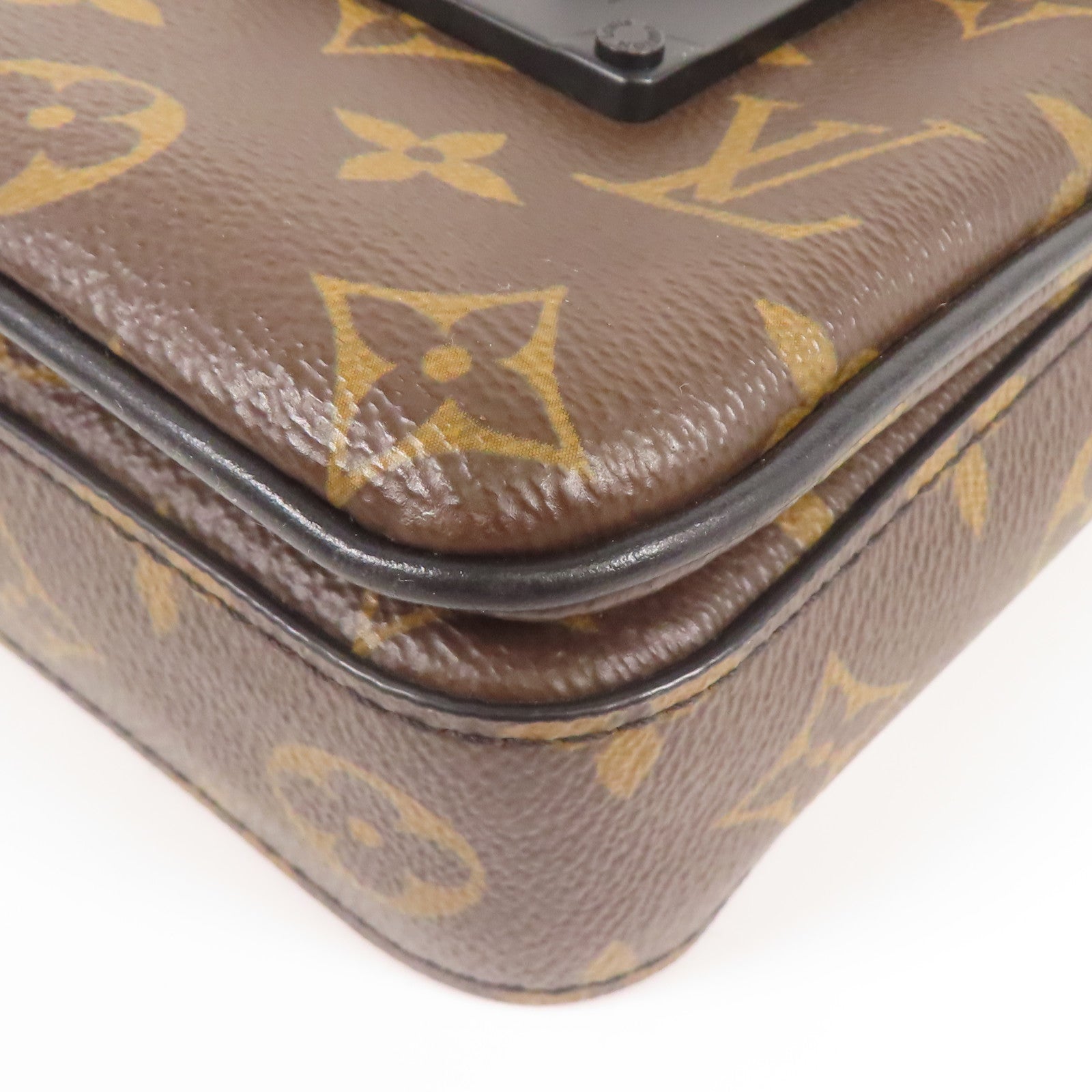 LOUIS VUITTON Monogram Macassar S-Lock Vertical Wearable肩背袋