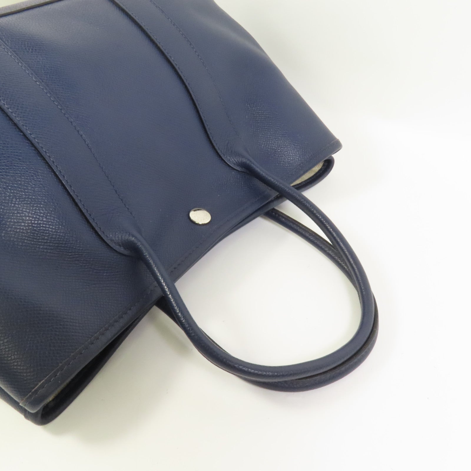 HERMES Epsom皮革Garden Party TPM手挽袋Blue Nuit