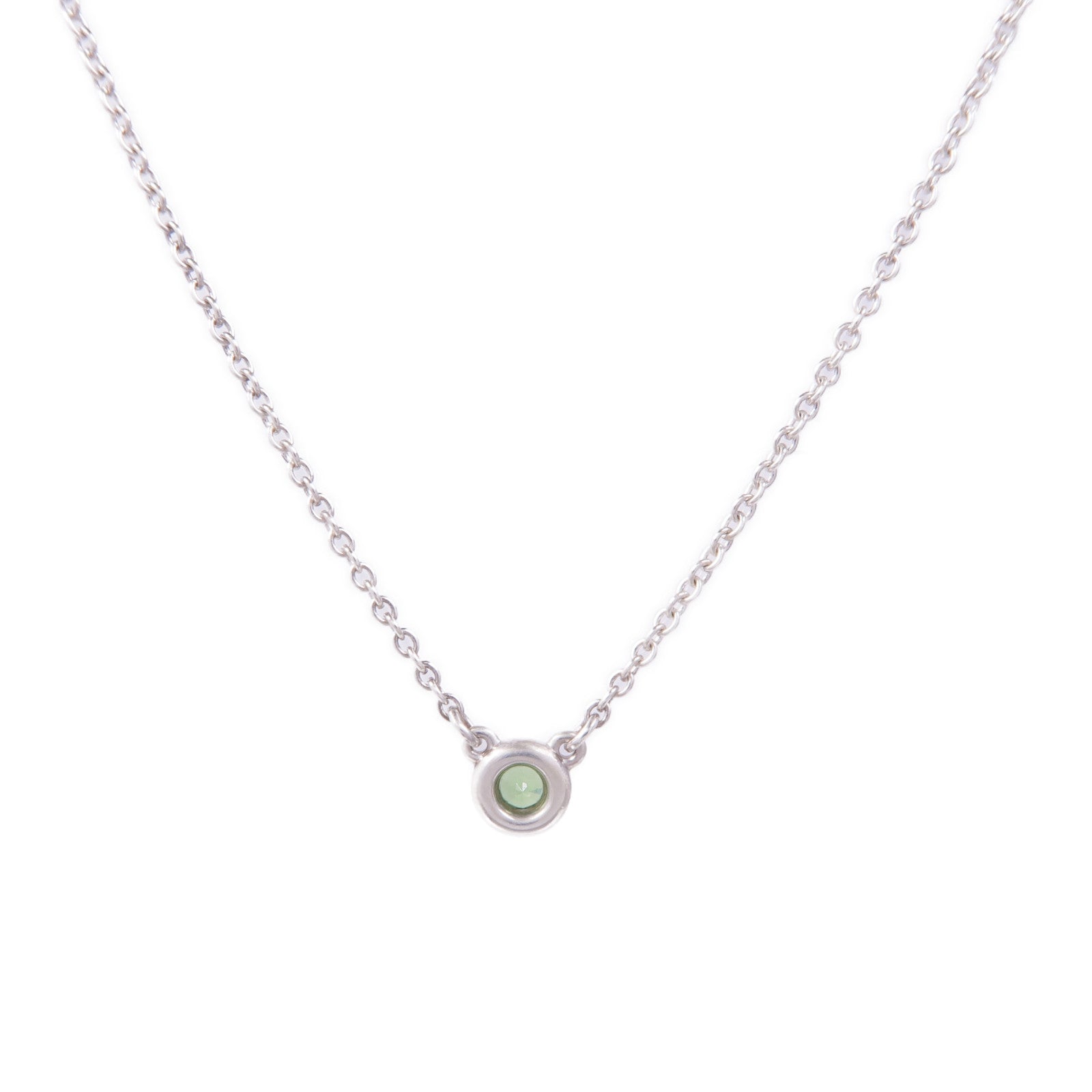 TIFFANY＆CO 925純銀Tsavorite Necklace沙弗萊石項鍊