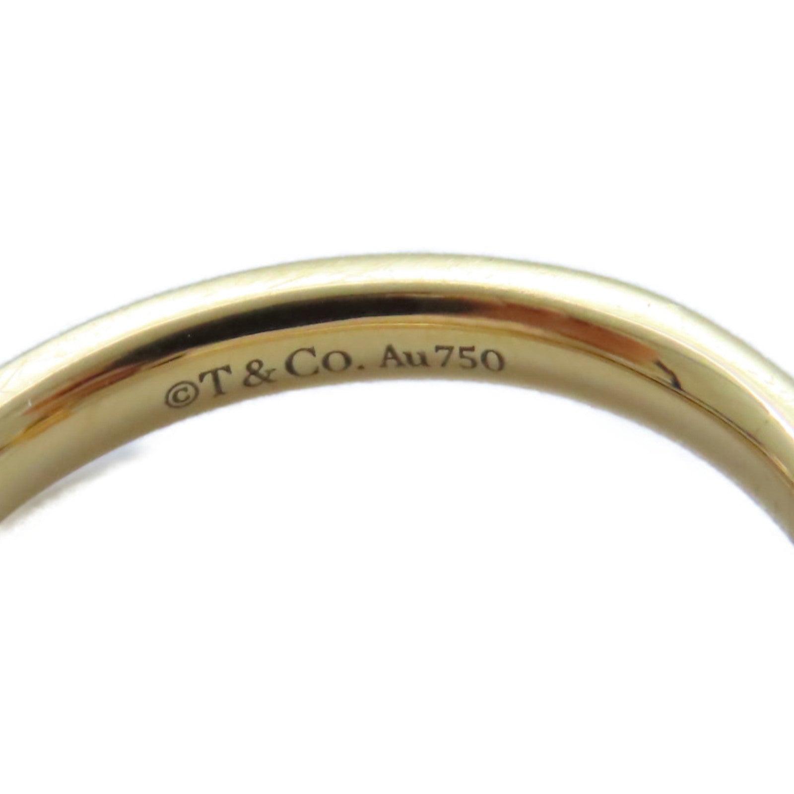TIFFANY＆CO 18K黃金T Ring戒指US#6.5