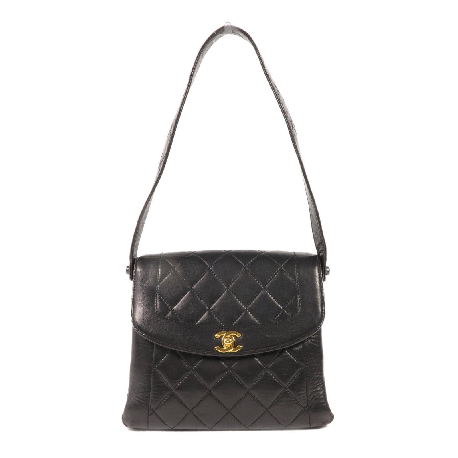CHANEL 羊皮皮革Shoulder Bag金扣肩背袋