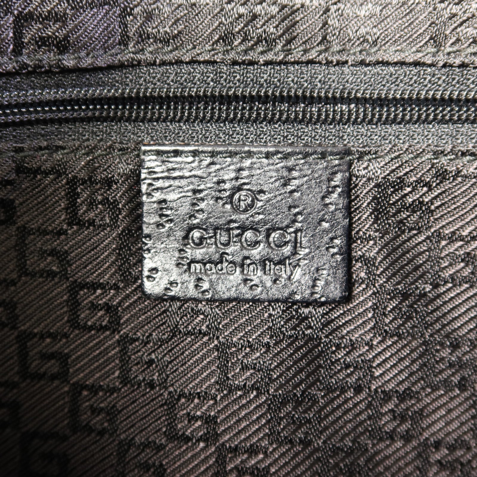 GUCCI 帆布Jackie 1961銀扣肩背袋