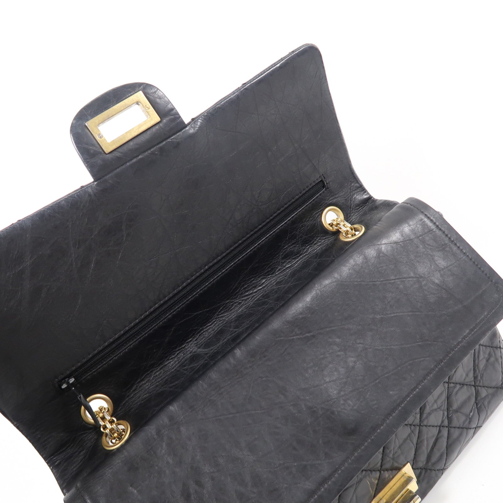 CHANEL 牛皮皮革2.55金扣鏈帶肩背袋