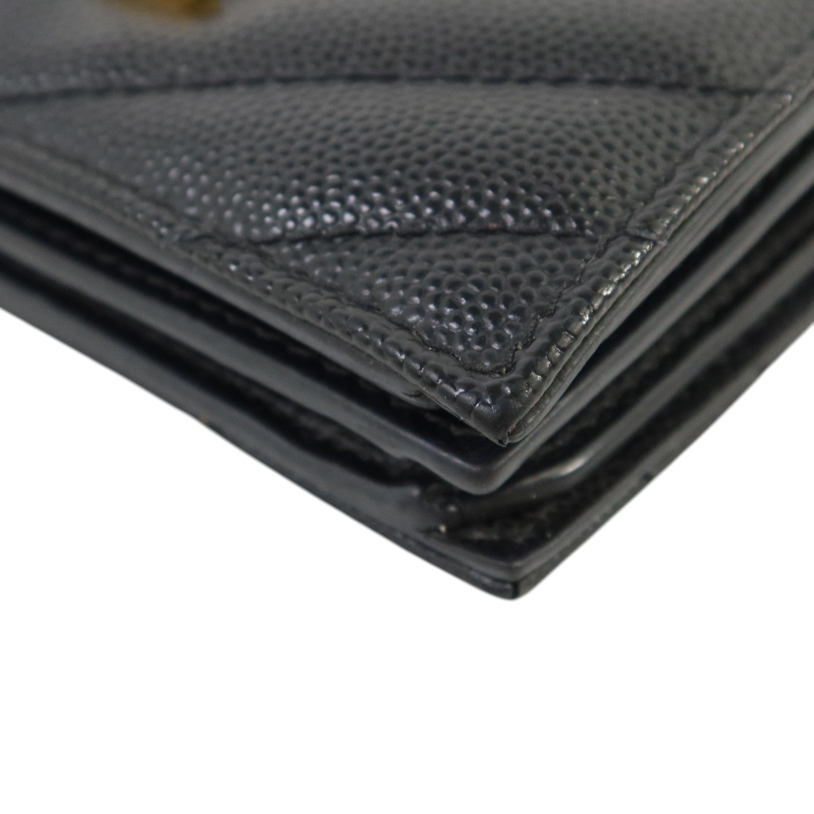 SAINT LAURENT 牛皮皮革Wallet金扣錢包