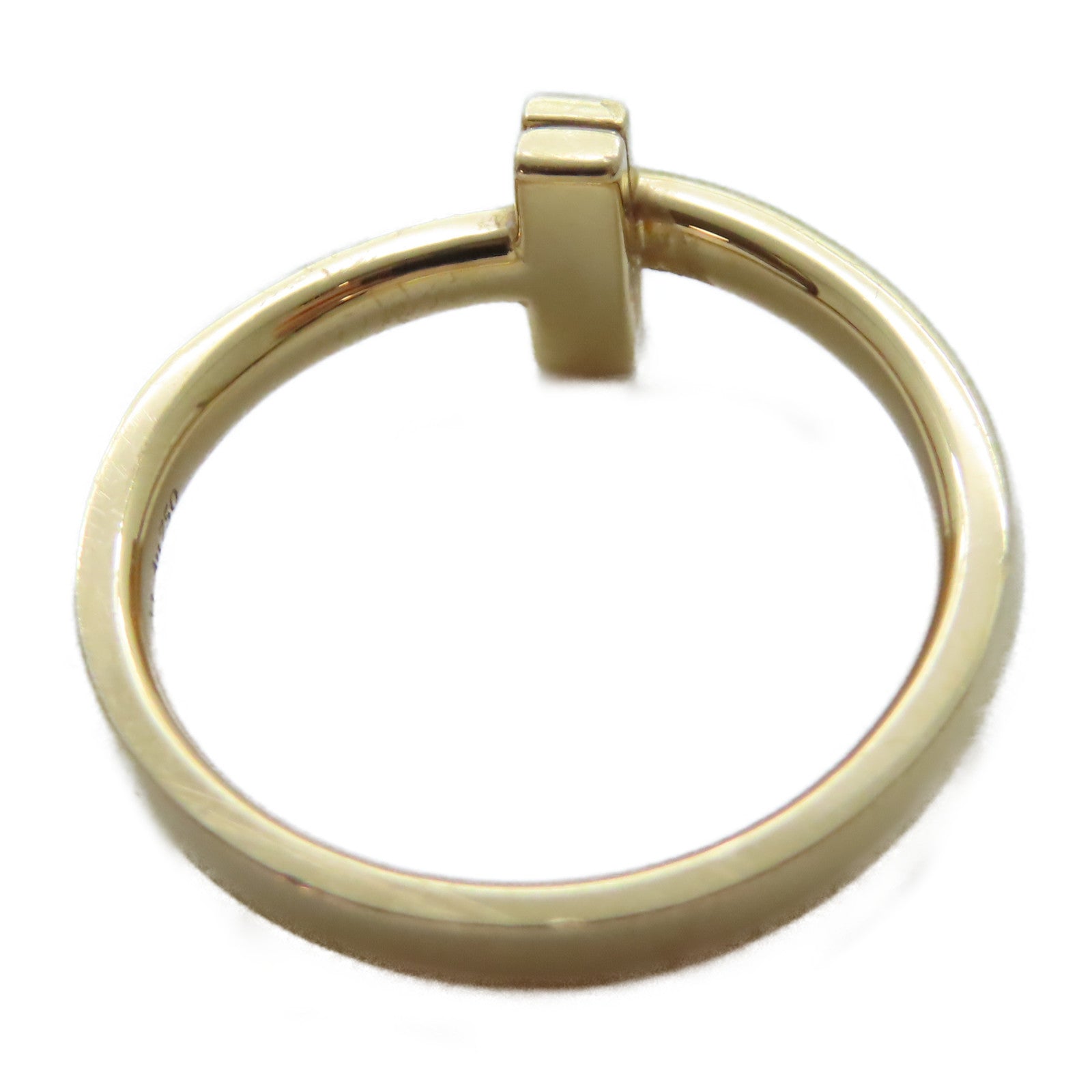 TIFFANY＆CO 18K黃金T Ring戒指US#6.5