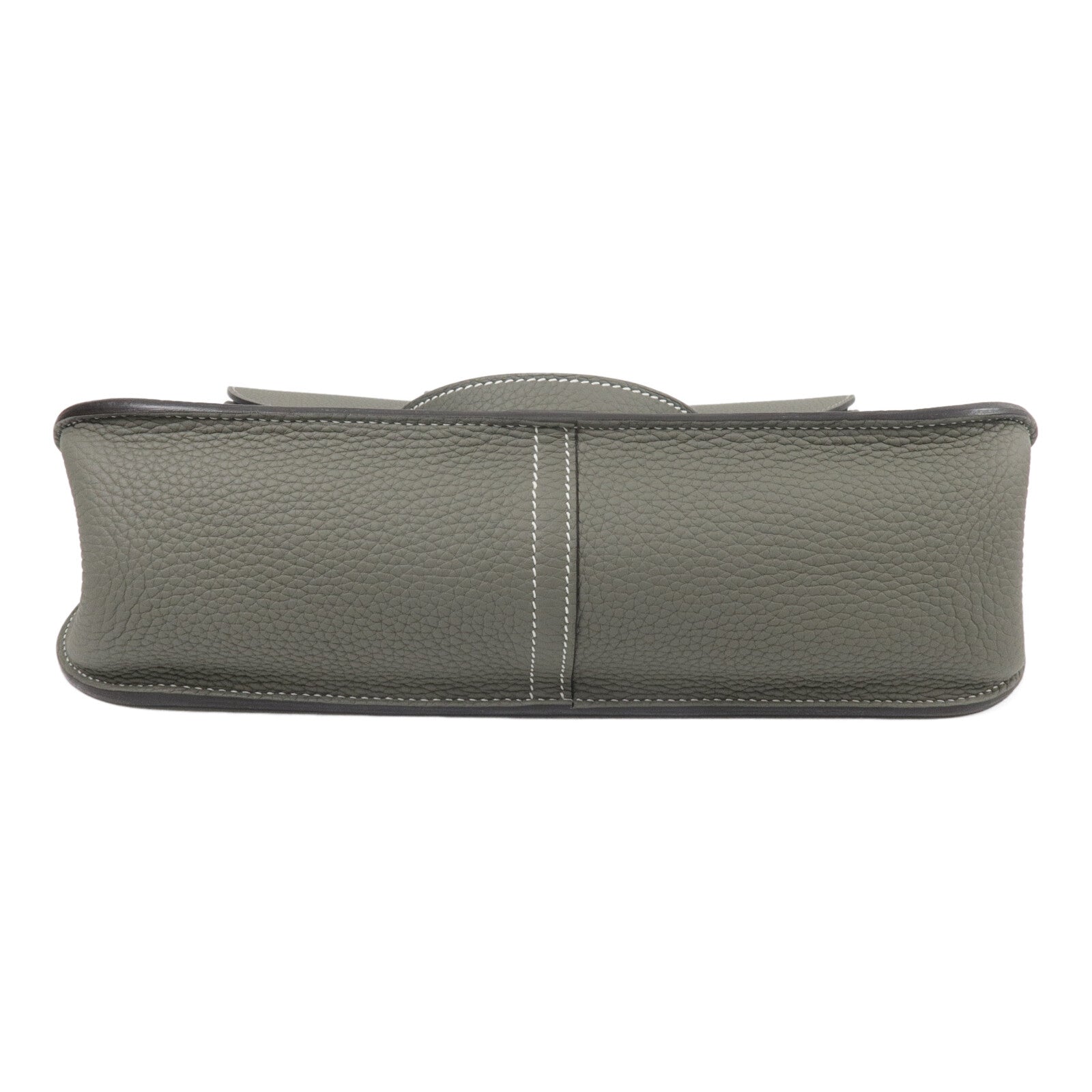 HERMES Clemence皮革Halzan 31手挽肩背兩用袋Gris Mouette