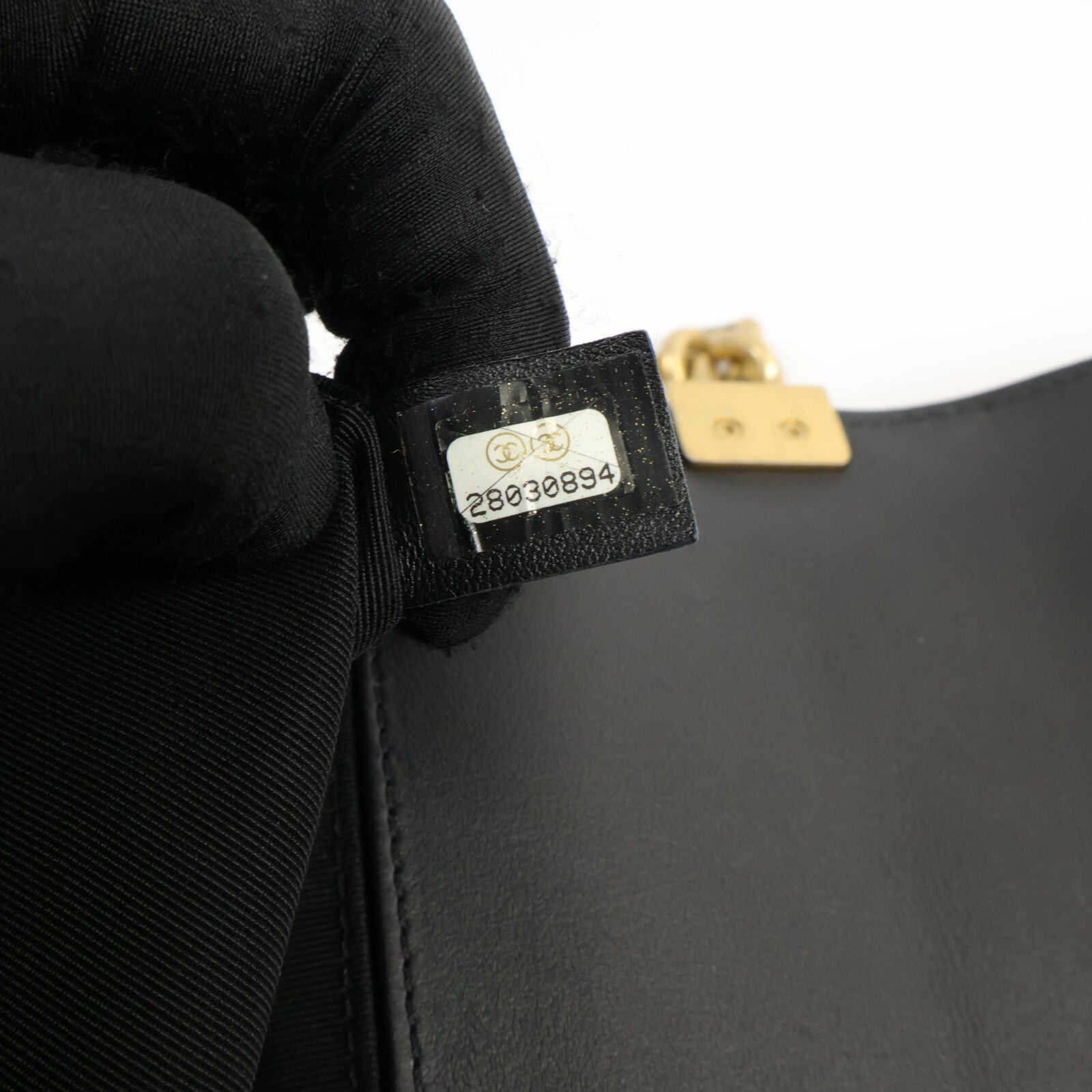 CHANEL 羊皮皮革Boy 25鏈帶肩背袋