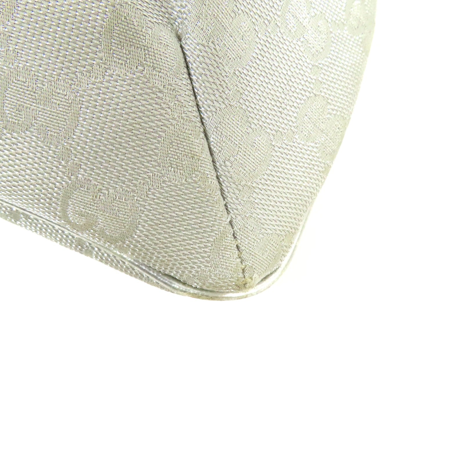 GUCCI 帆布Shoulder Bag銀扣肩背袋