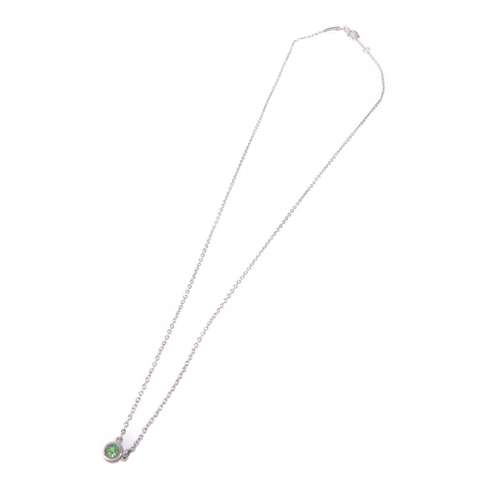 TIFFANY＆CO 925純銀Tsavorite Necklace沙弗萊石項鍊