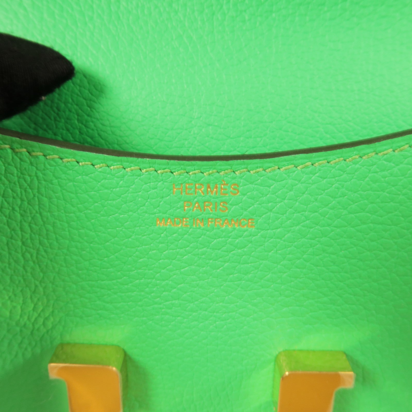 HERMES Evercolor皮革Constance Slim錢包Vert Comics/Bleu Zellige