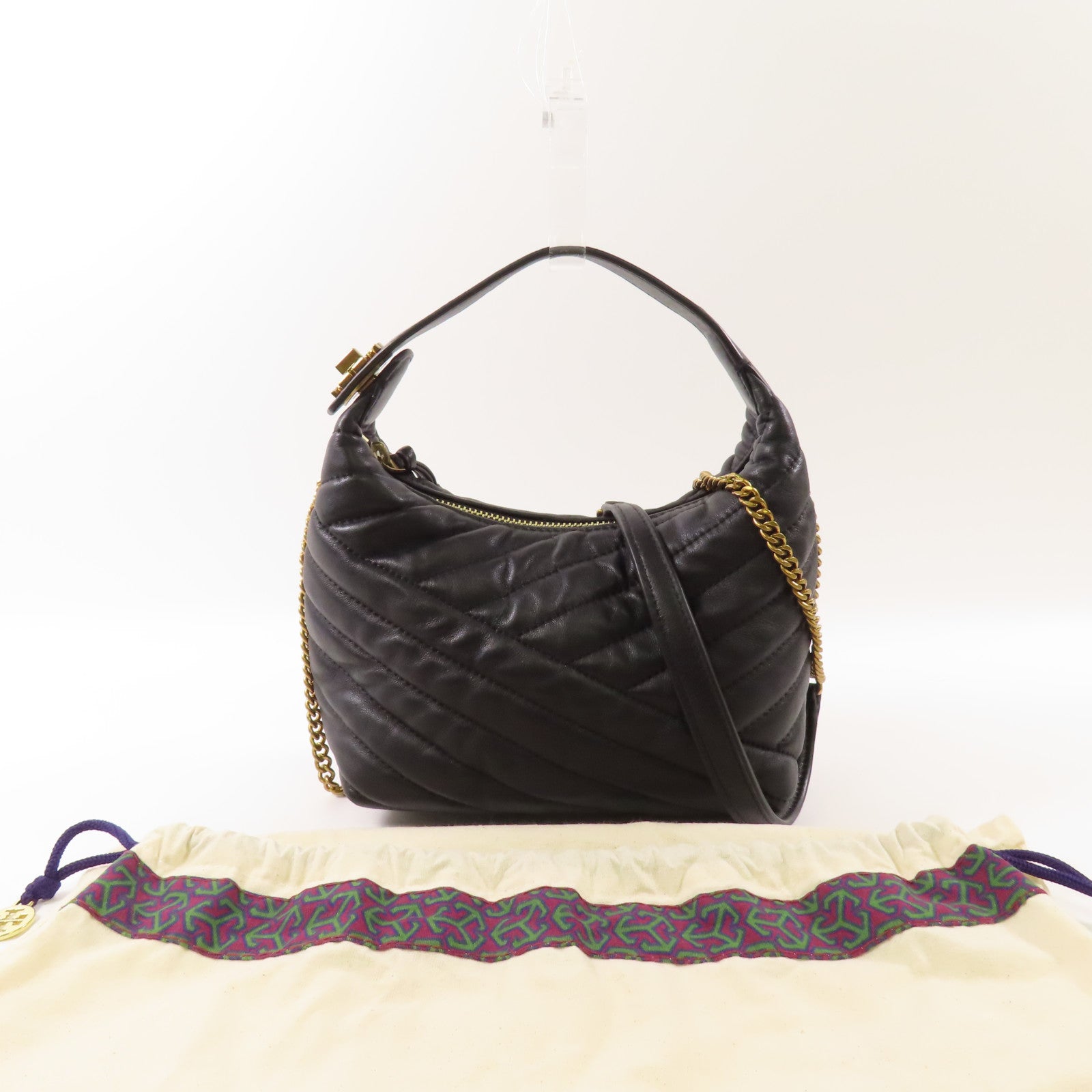 Tory Burch 皮革2 Way Shoulder Bag金扣手挽肩背兩用袋