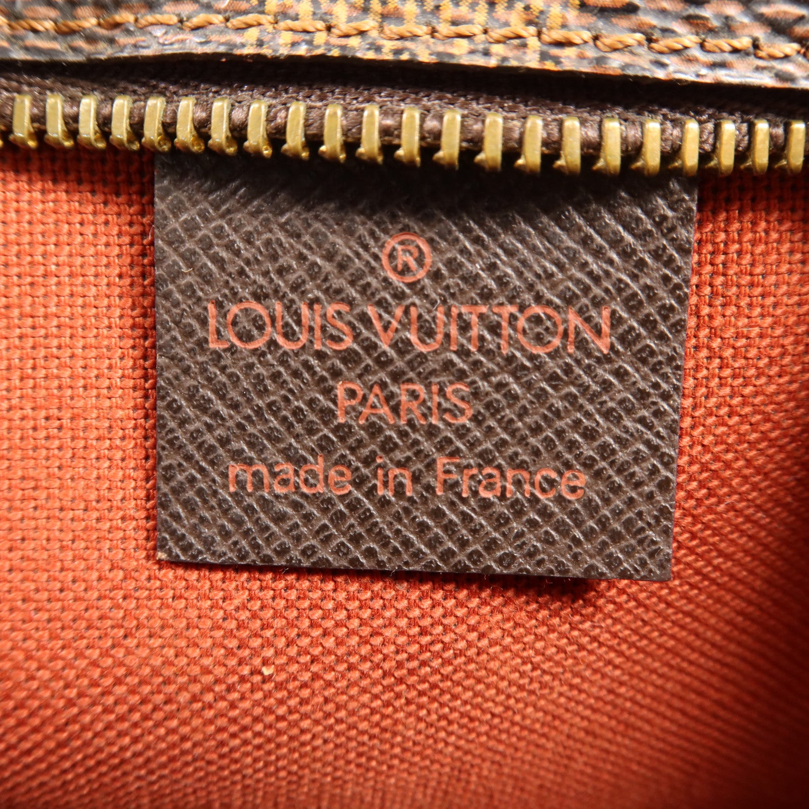 LOUIS VUITTON Damier Trousse Makeup Accessory Pouch金扣手挽袋