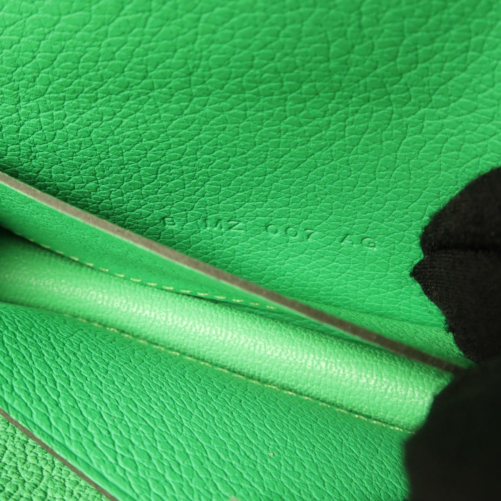 HERMES Evercolor皮革Constance Slim錢包Vert Comics/Bleu Zellige