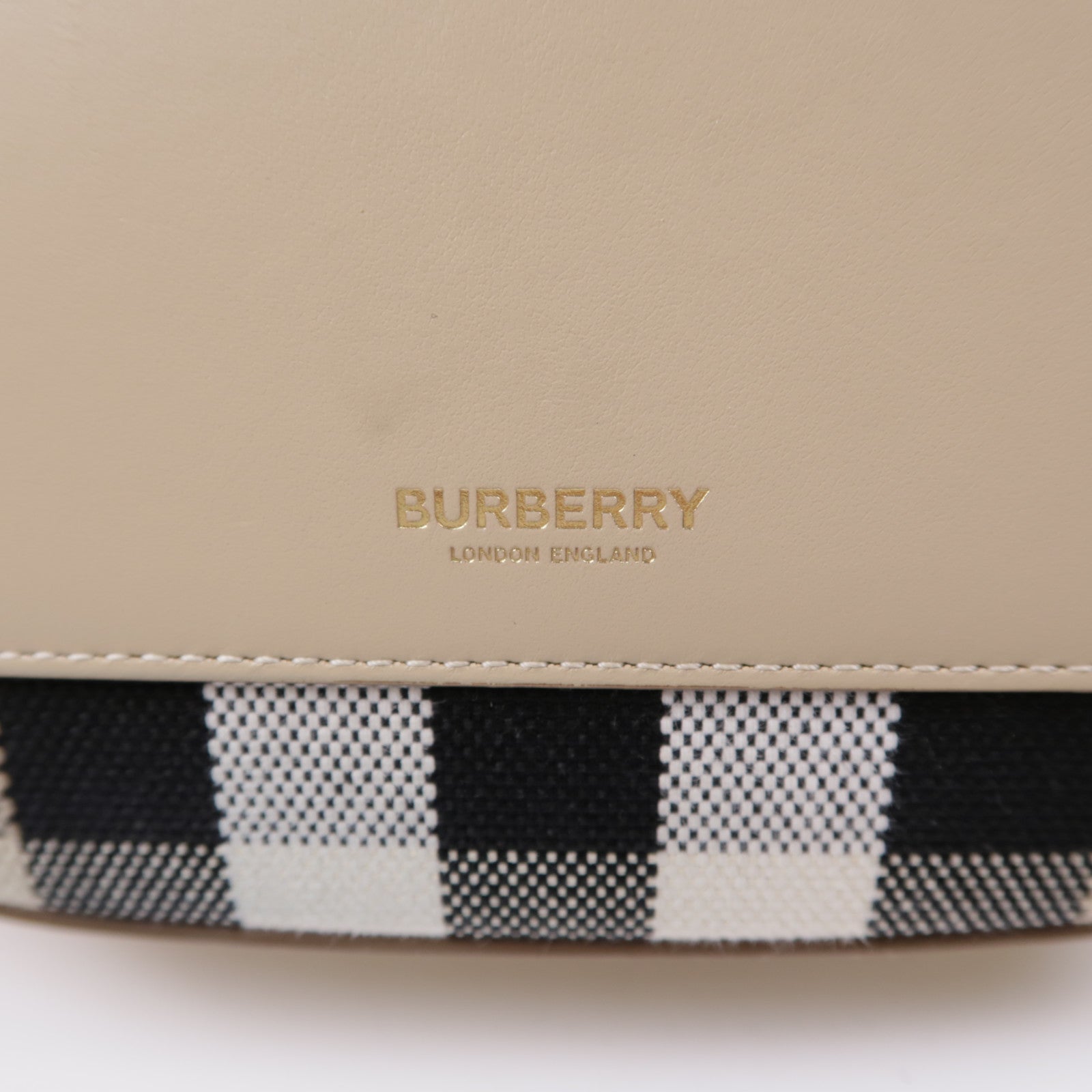 BURBERRY 帆布/皮革Olympia金扣肩背袋