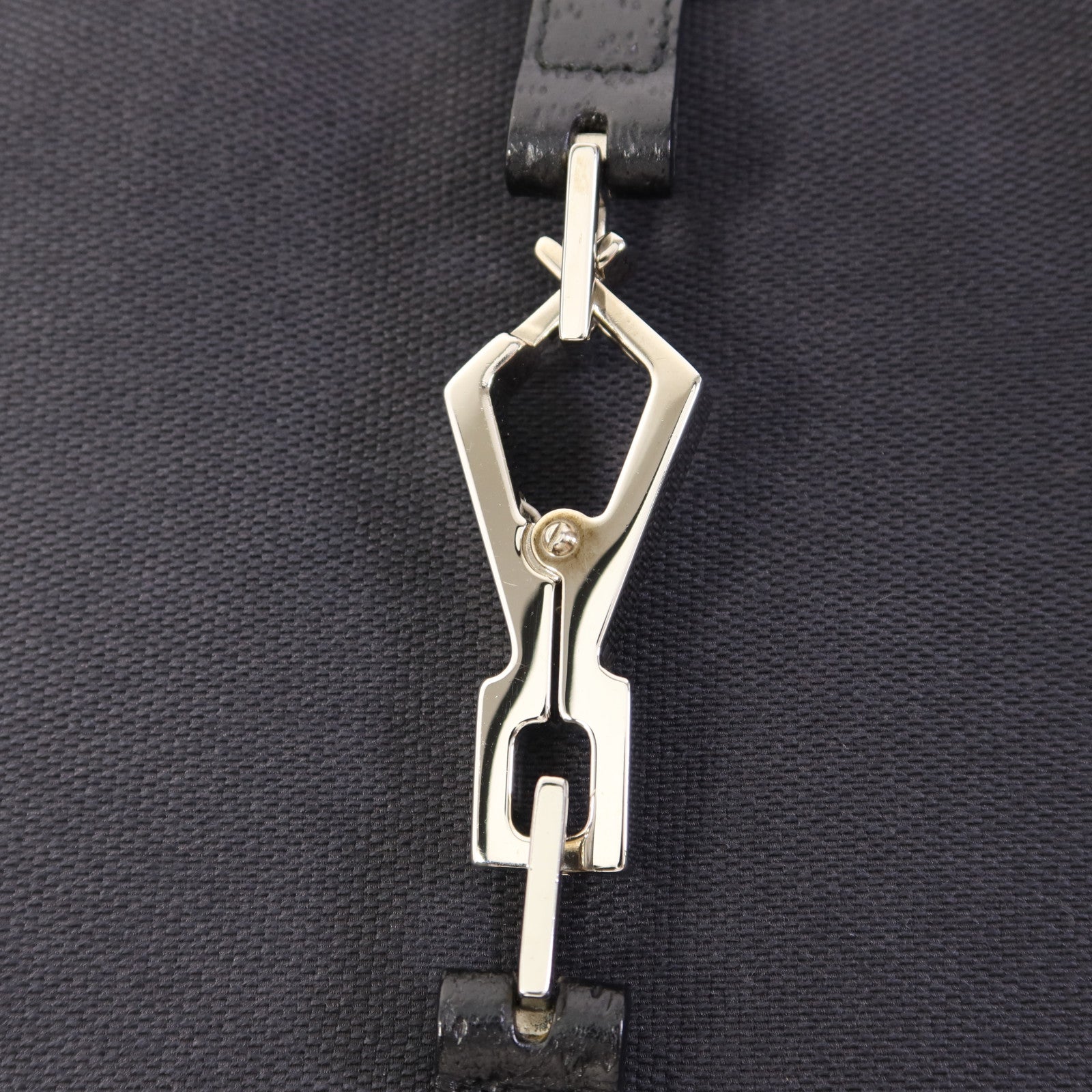 GUCCI 帆布Jackie 1961銀扣肩背袋