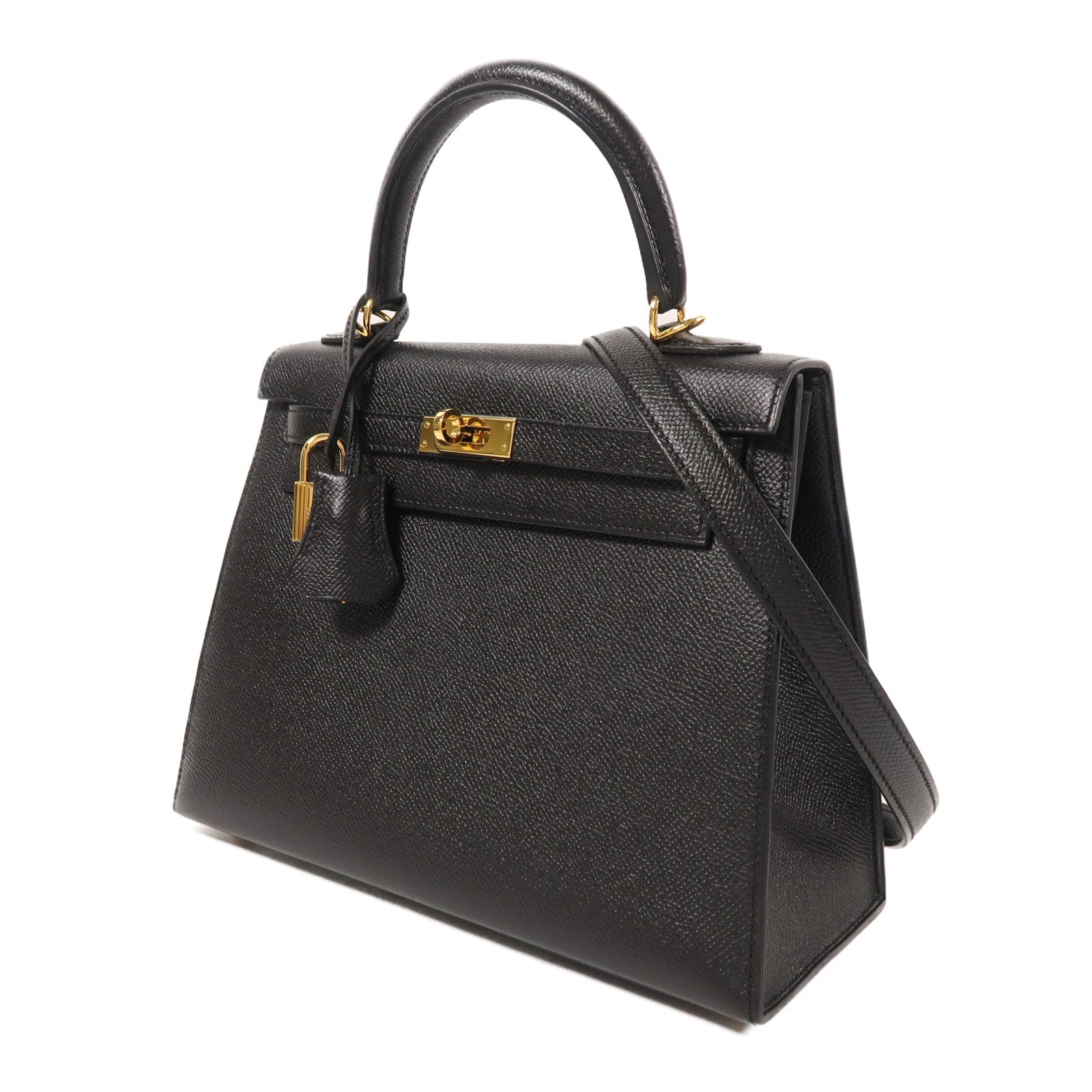 HERMES Epsom皮革Kelly 25金扣手挽肩背兩用袋