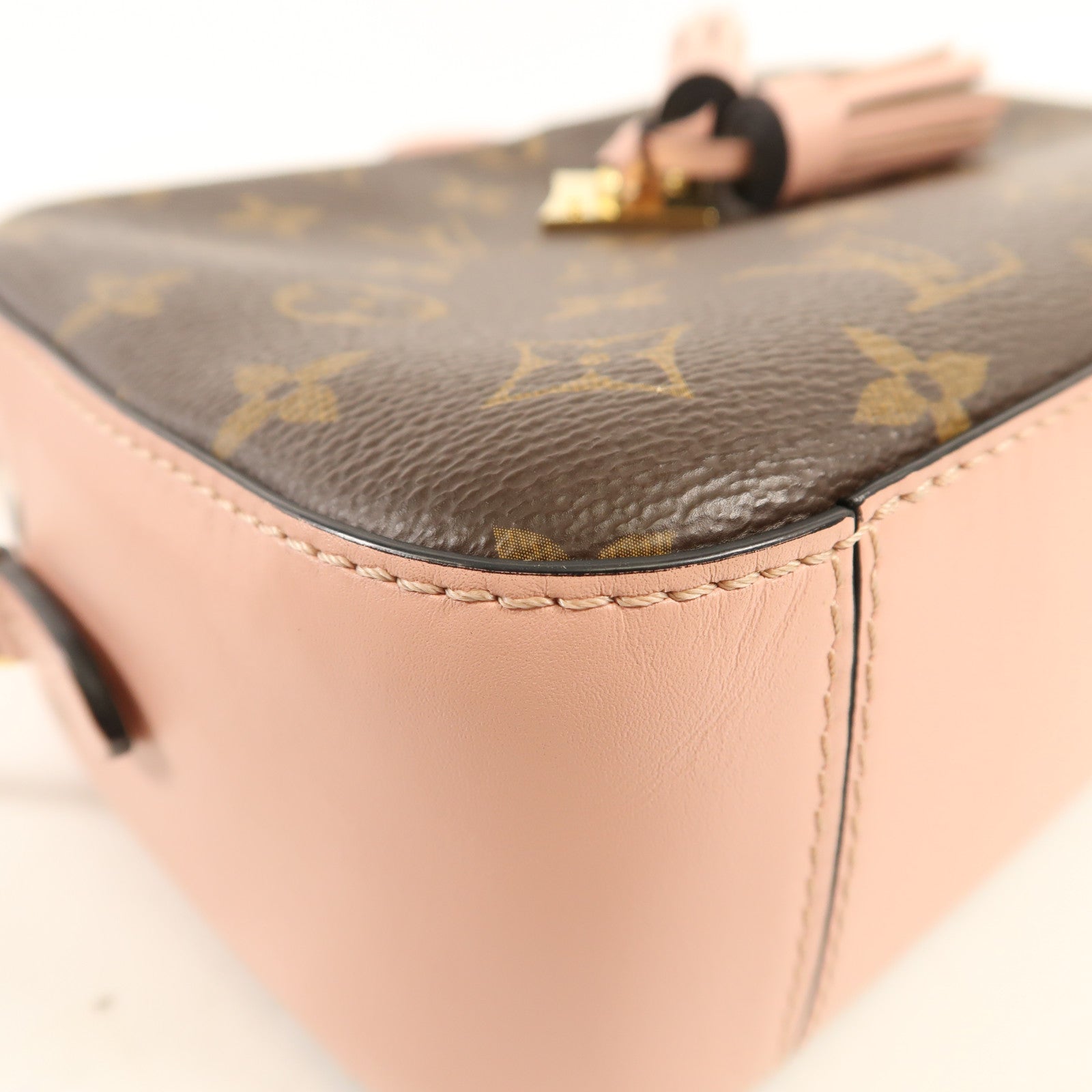 LOUIS VUITTON Monogram Saintonge金扣手挽肩背兩用袋