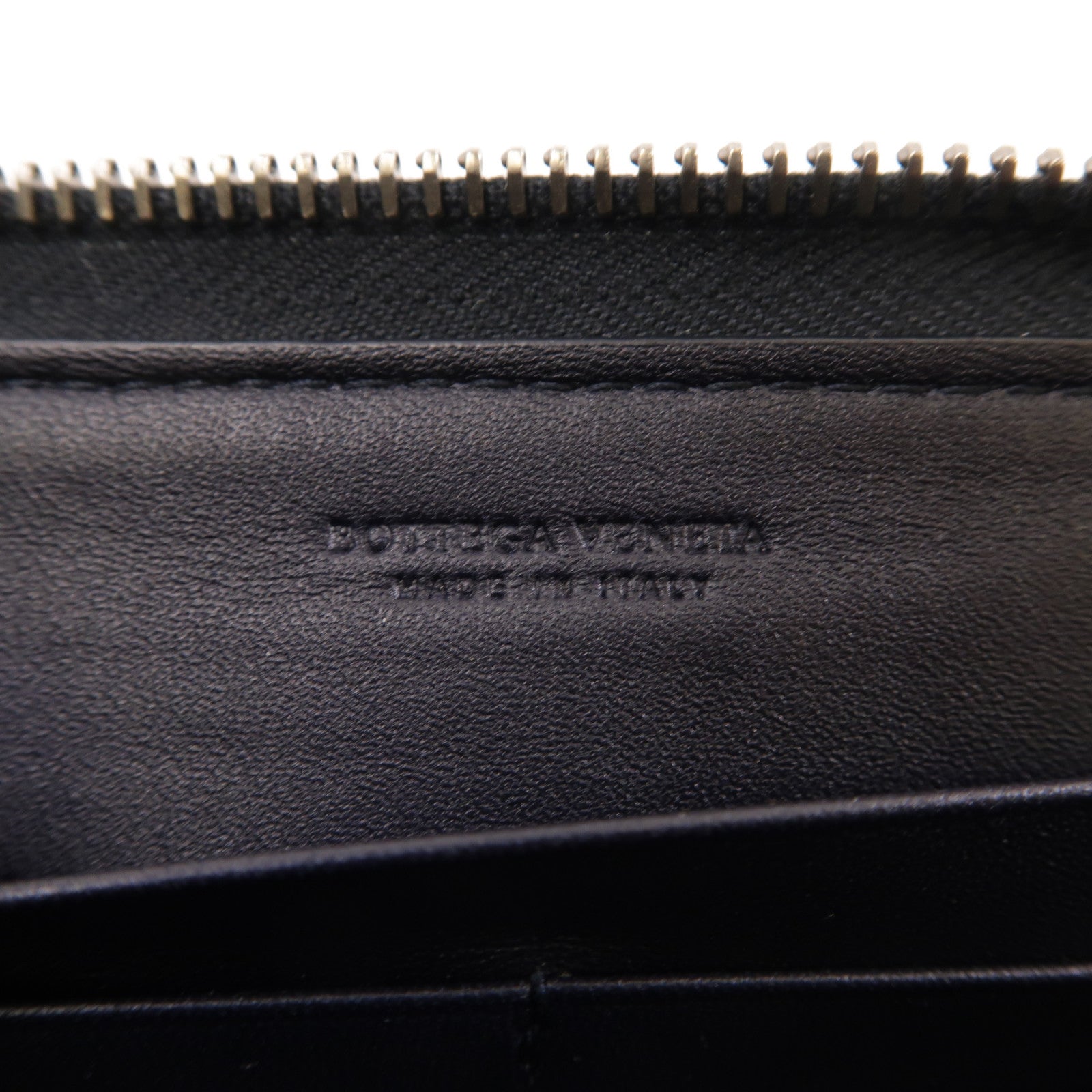 BOTTEGA VENETA 織紋皮革Zipped Long Wallet長錢包黑色