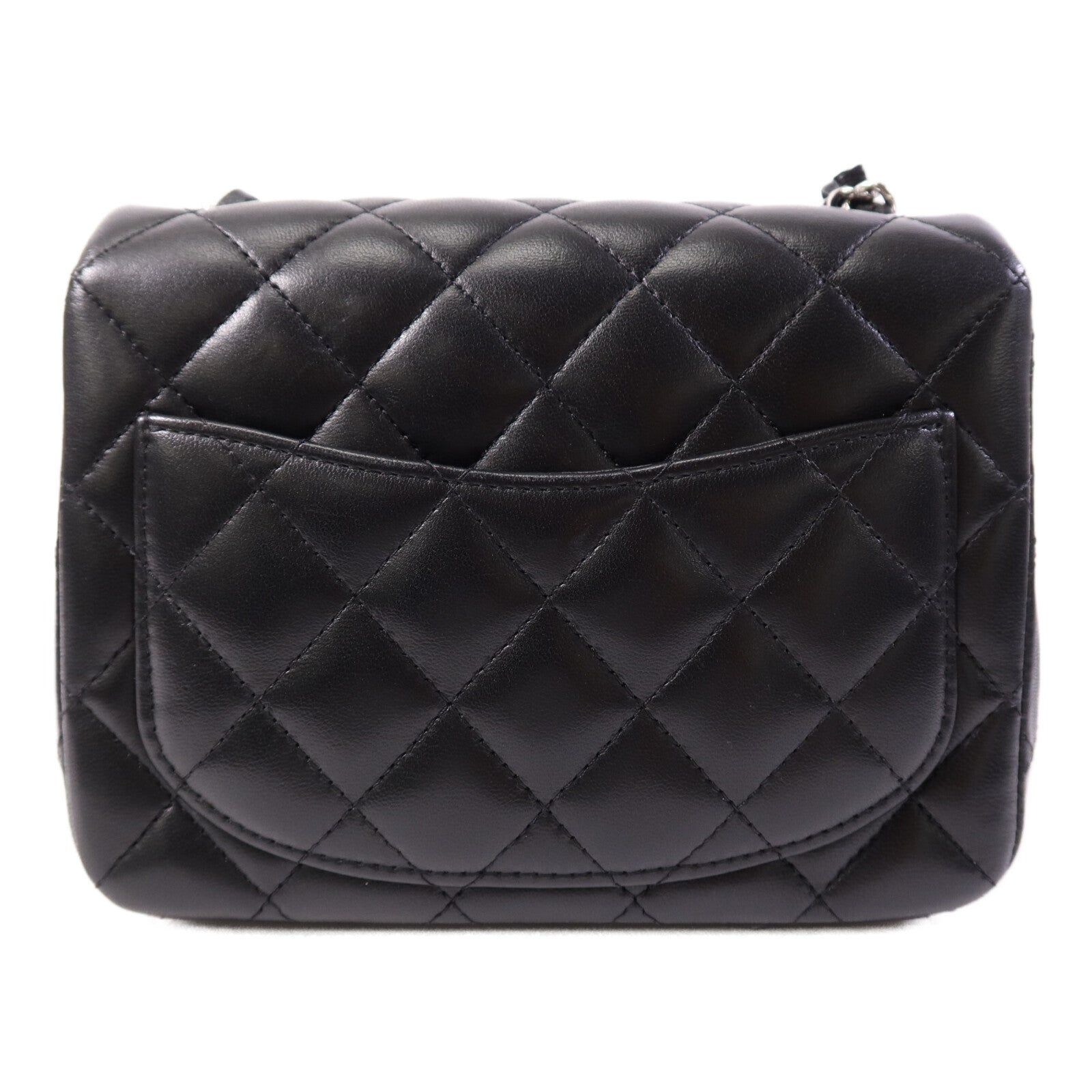 CHANEL 羊皮皮革Classic 17銀扣鏈帶肩背袋