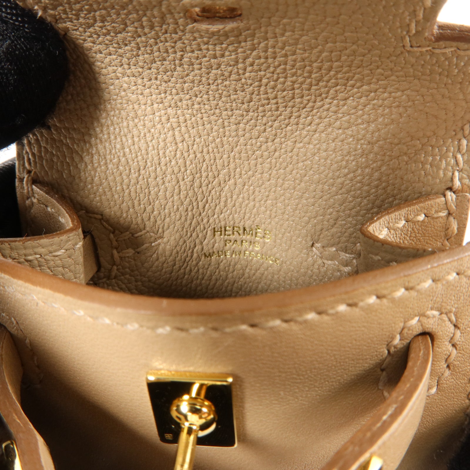 HERMES Tadelakt皮革 Kelly Twilly Bag Charm掛飾Argile