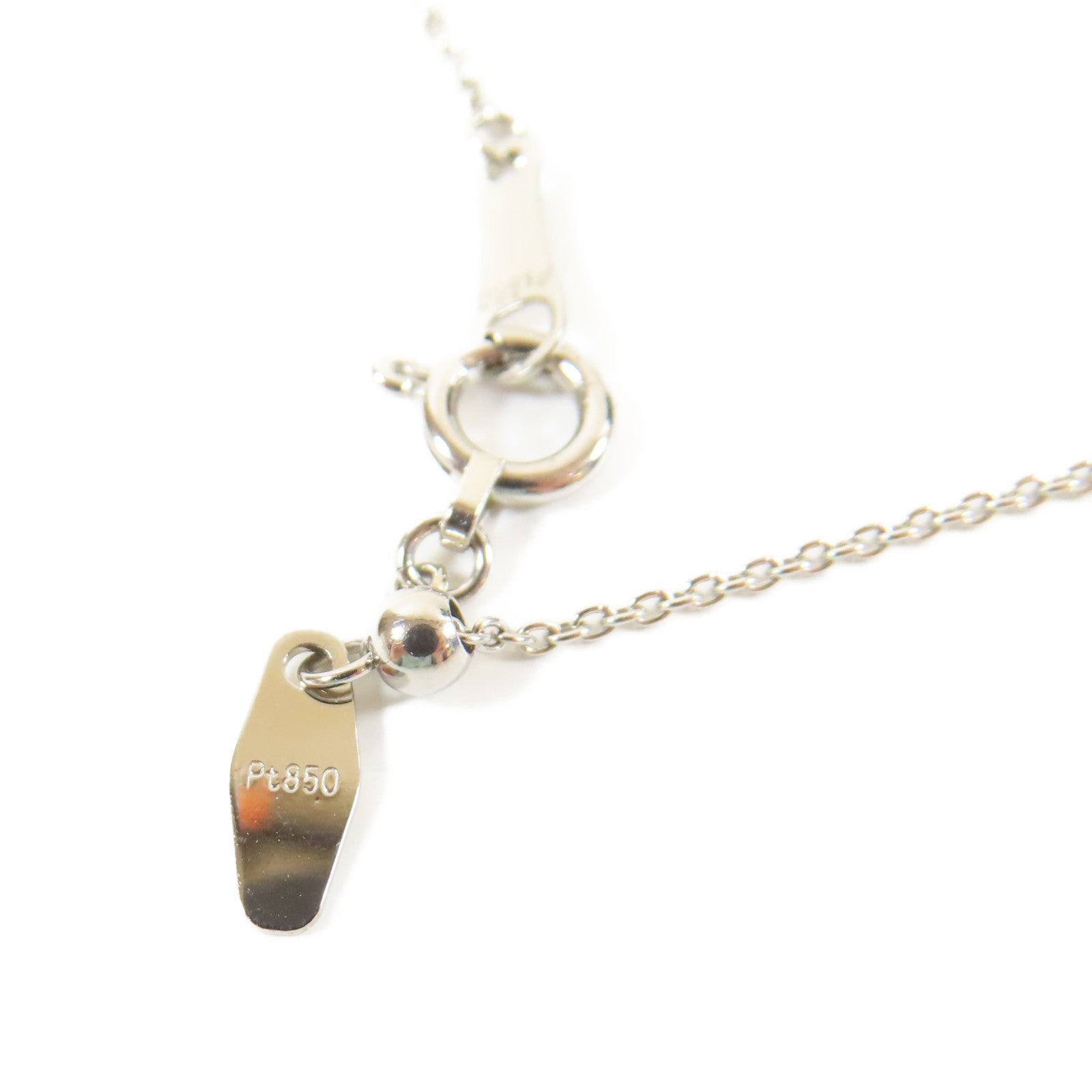 JEWELRY **【激減優惠】PT850/PT900鉑金/鑽石Diamond Necklace0.309ct/0.27ct鑽石項鍊#44cm