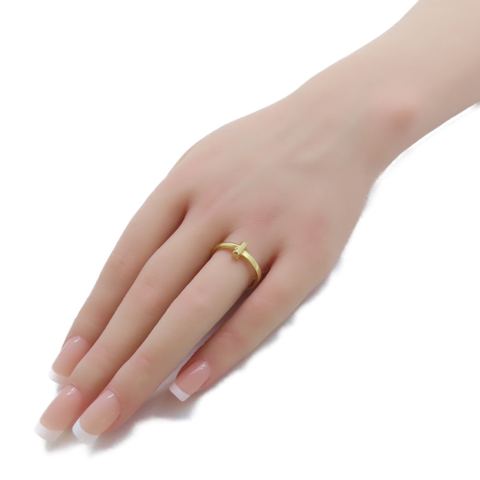 TIFFANY＆CO 18K黃金T Ring戒指US#6.5