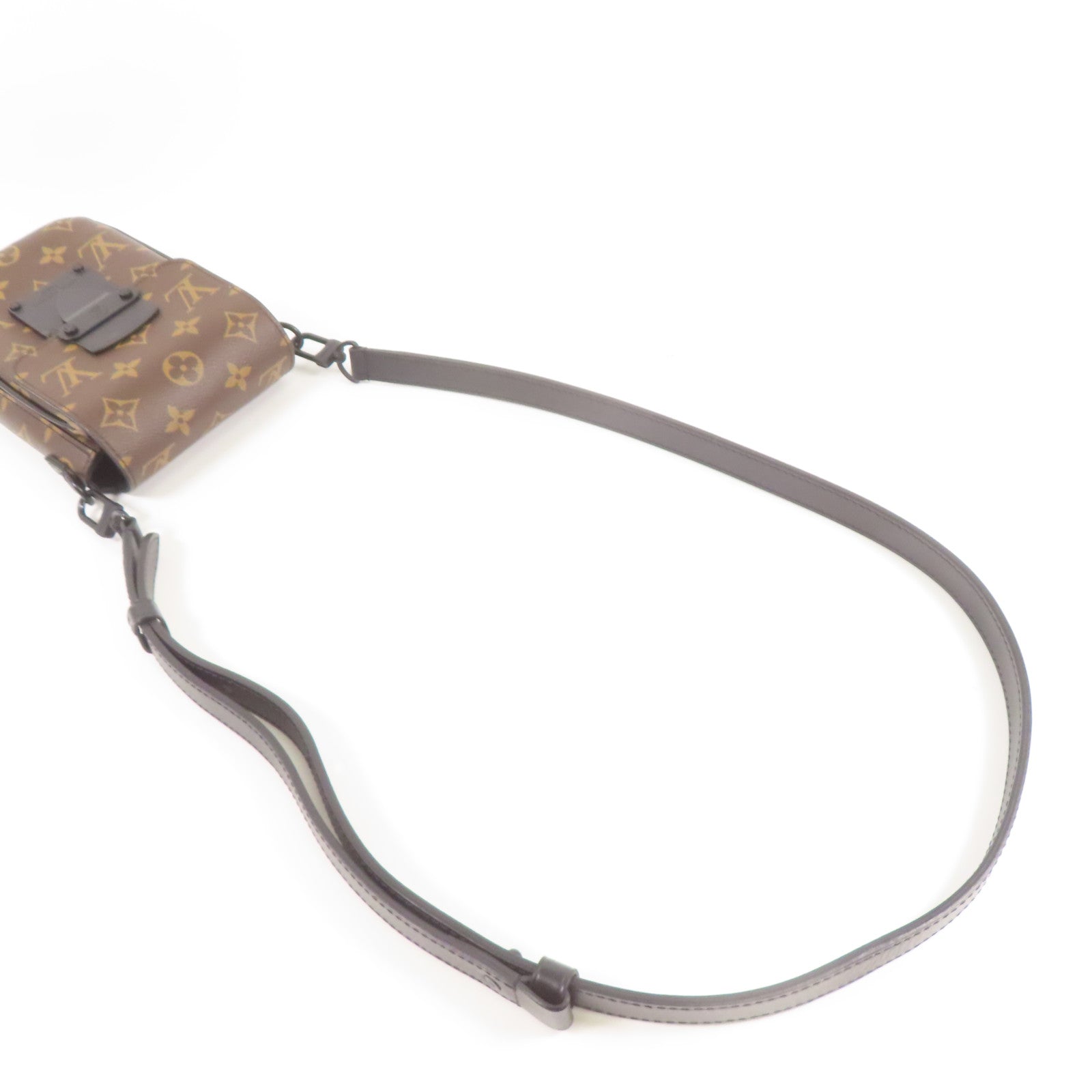LOUIS VUITTON Monogram Macassar S-Lock Vertical Wearable肩背袋