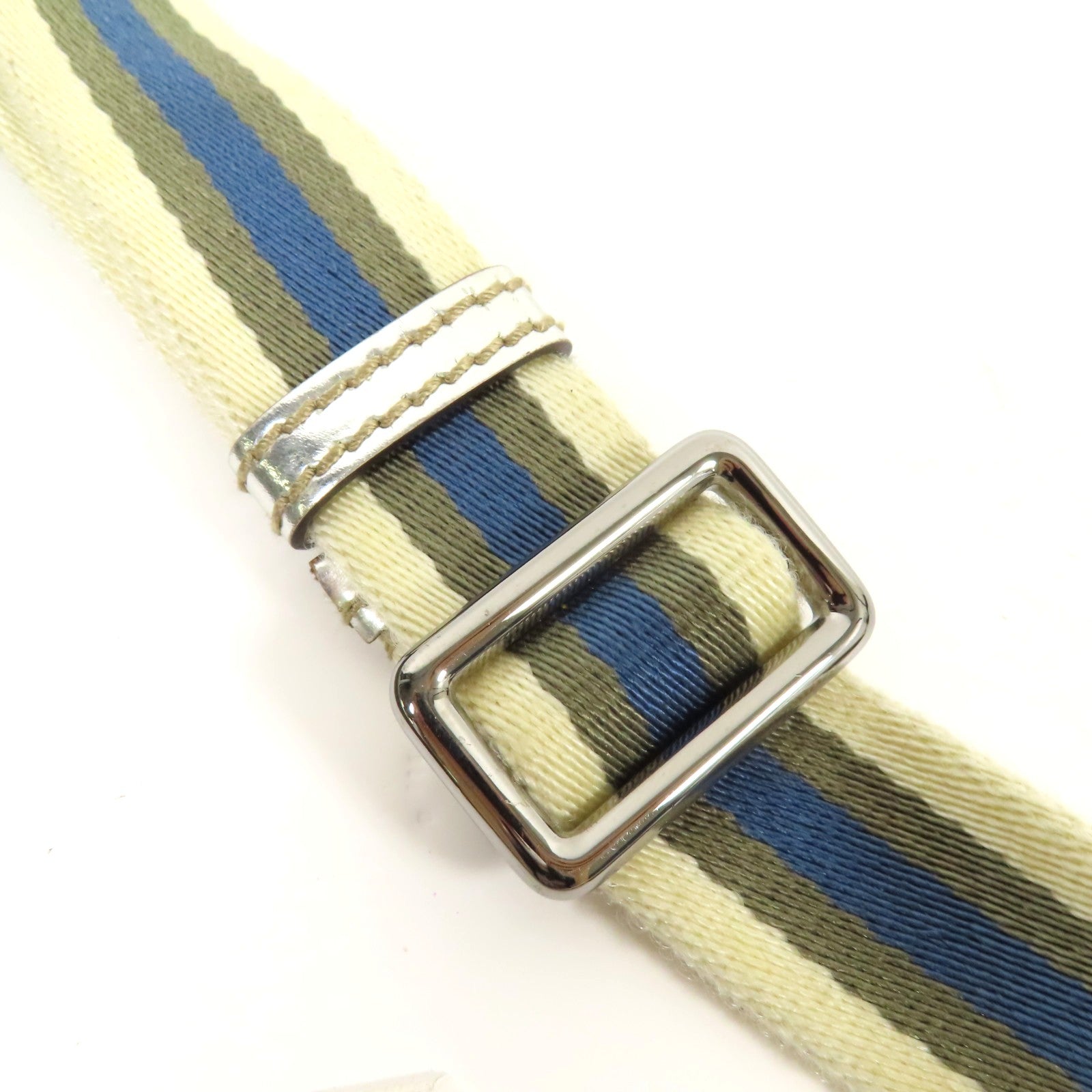 GUCCI GG SHW Shoulder Bag Canvas Silver