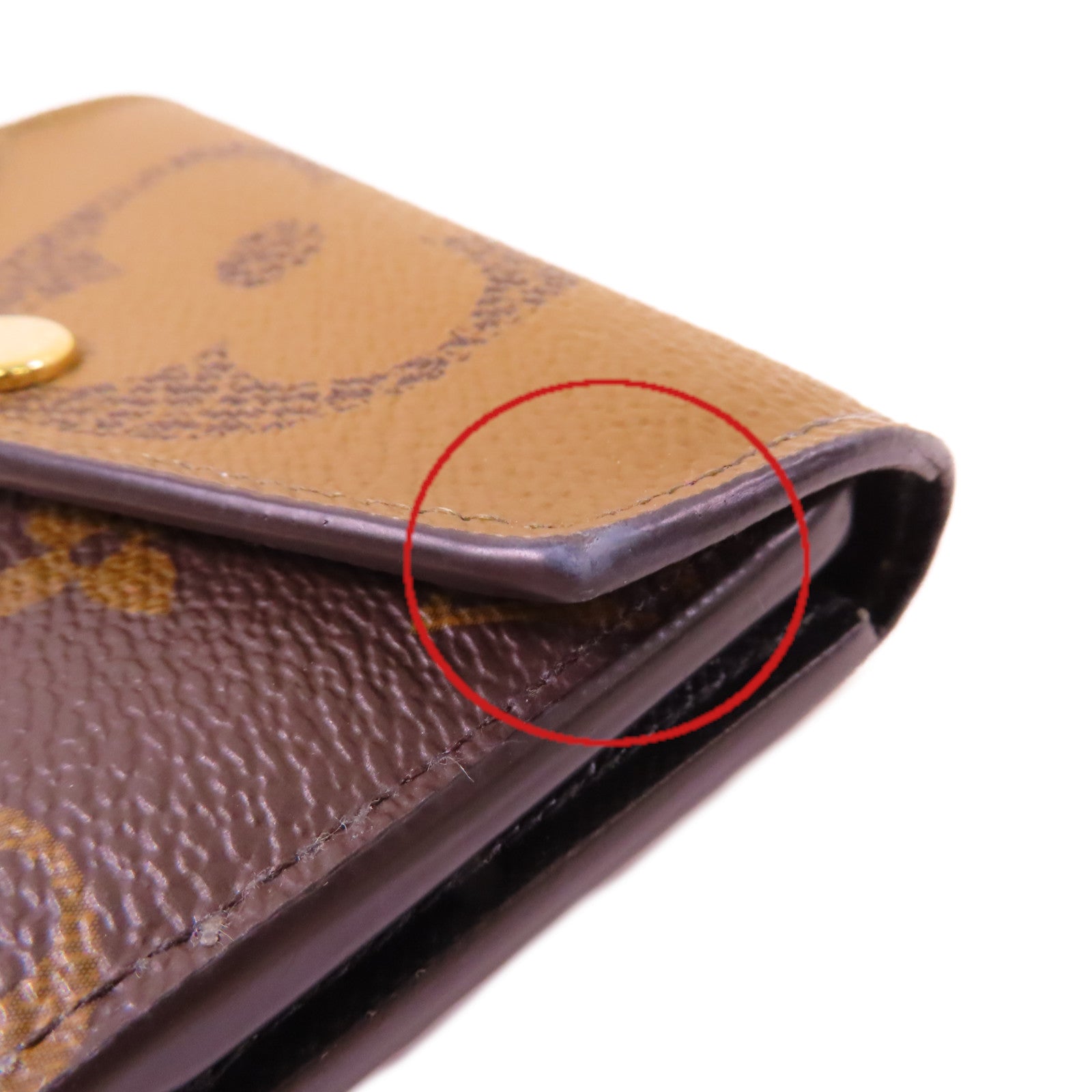 LOUIS VUITTON Monogram Zoe Mini Wallet金扣迷你錢包啡色