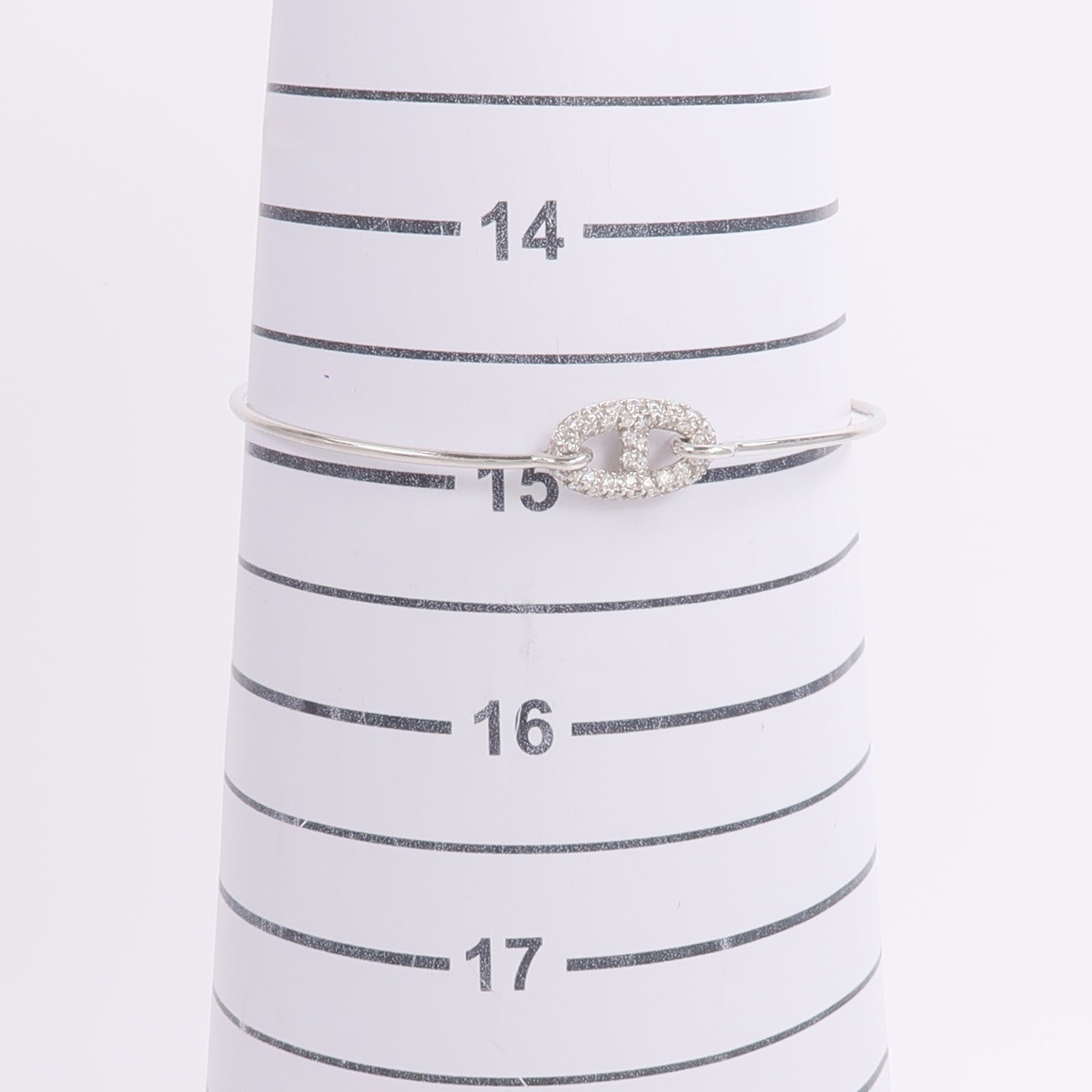 HERMES 18K白金Ronde Chaine d'ancre Diamond Bracelet鑽石手鐲