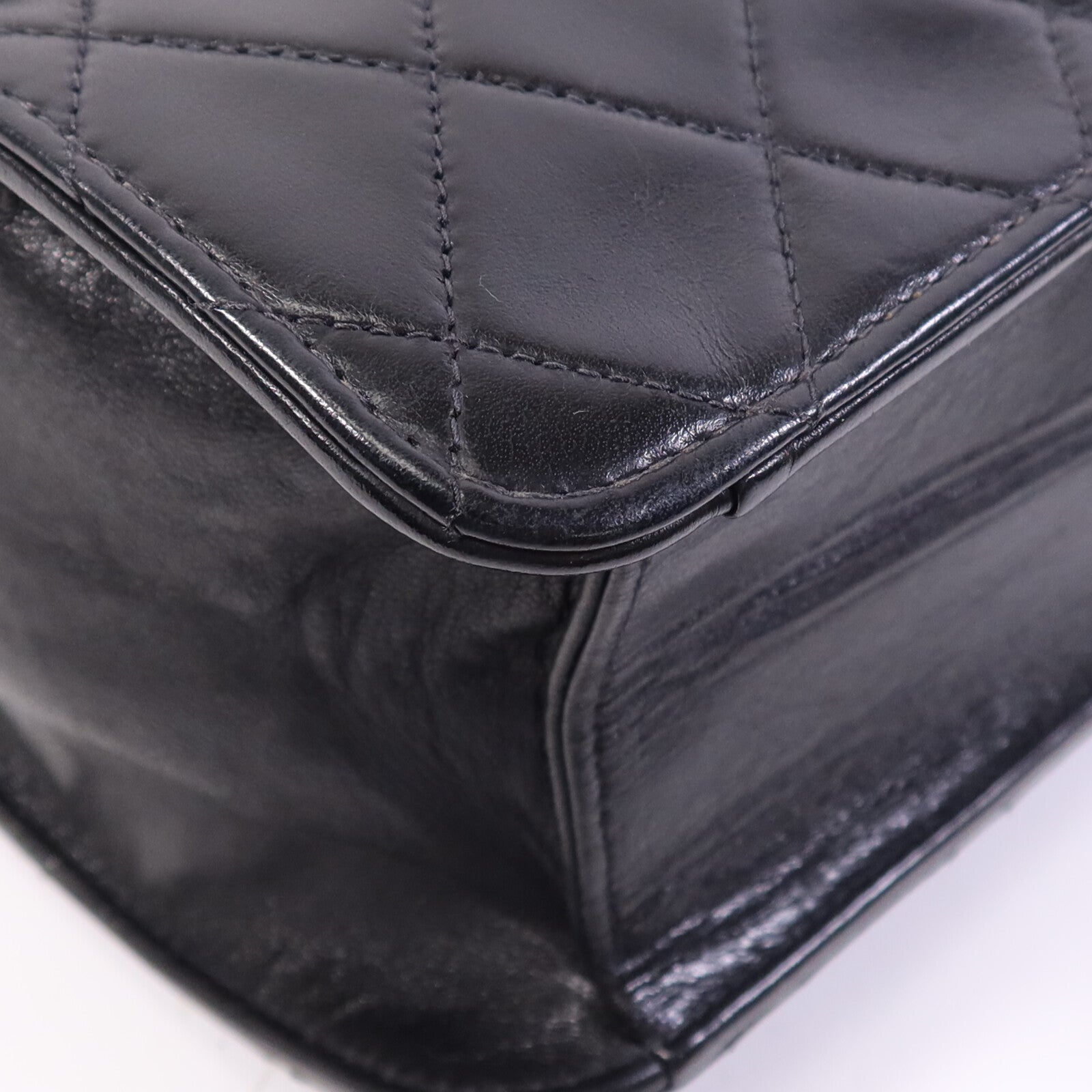 CHANEL 羊皮皮革Vintage Chain Shoulder Bag金扣鏈帶肩背袋