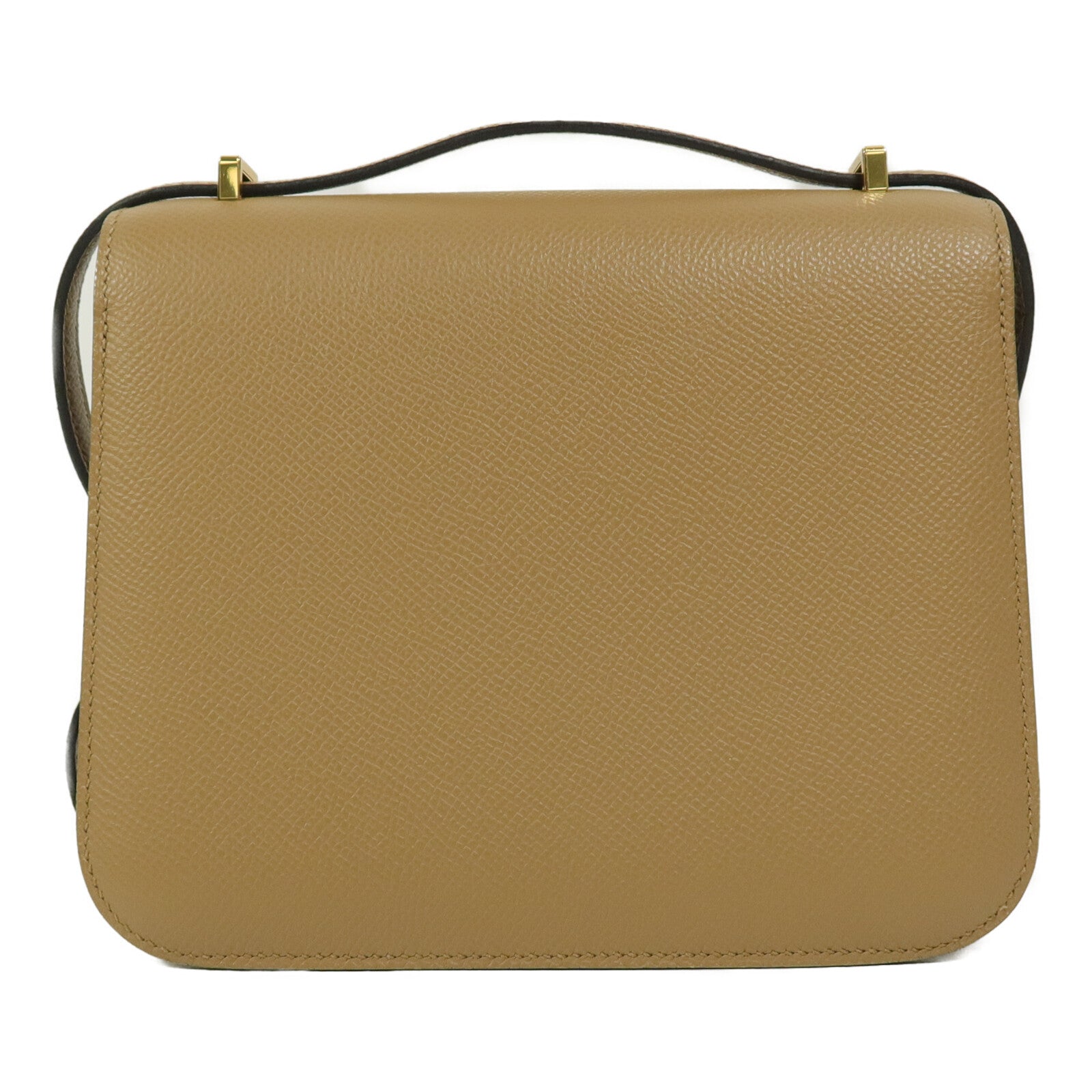 HERMES Epsom皮革Constance Mini肩背袋Biscuit