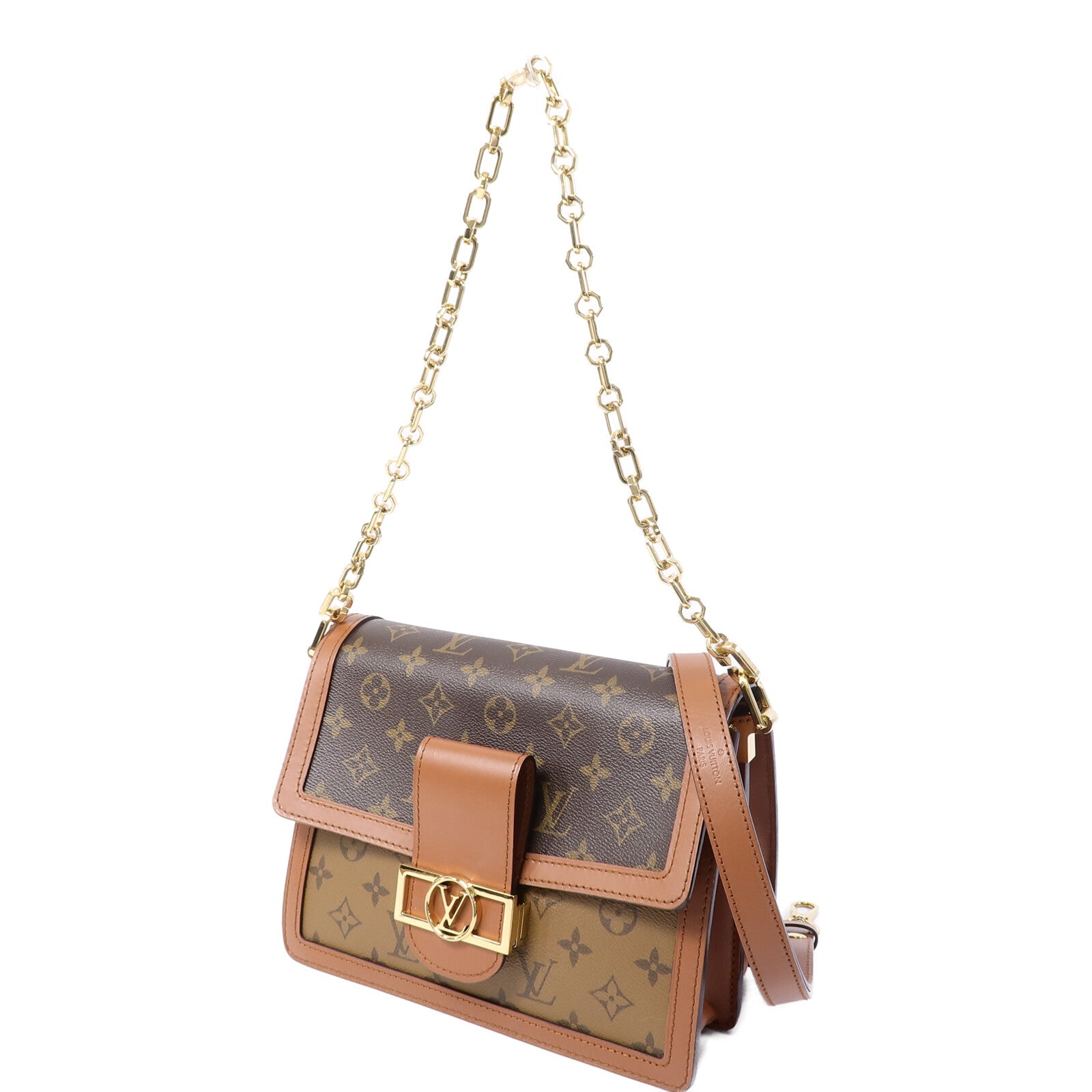 LOUIS VUITTON Monogram Reverse Dauphine MM肩背袋