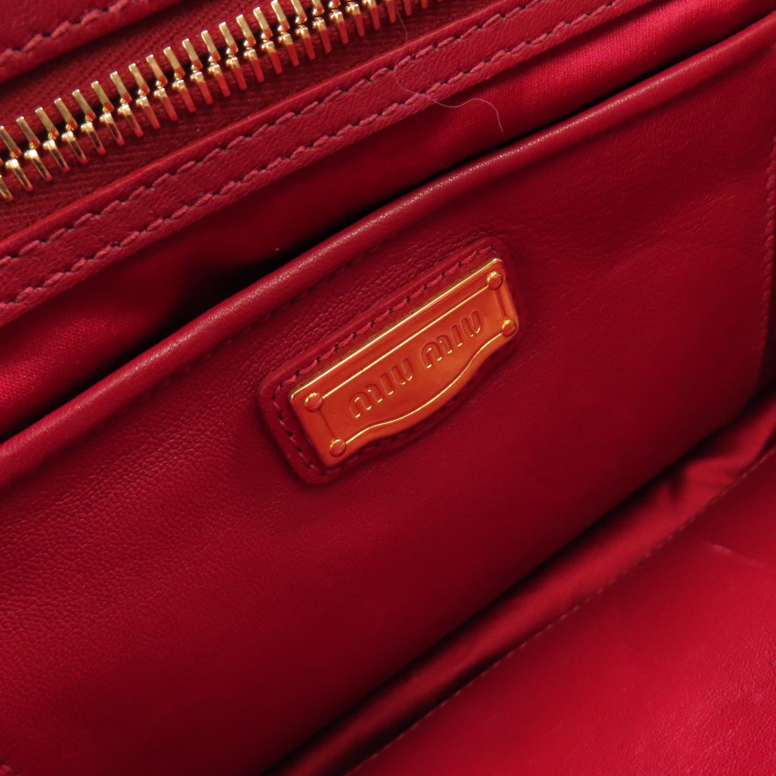Miu Miu 皮革2 Way Shoulder金扣手挽肩背兩用袋