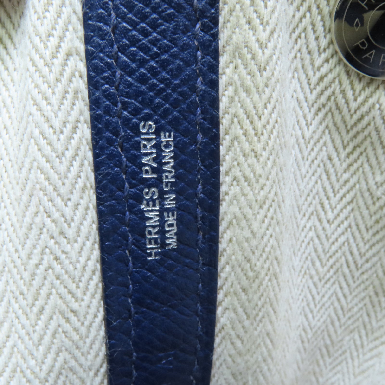 HERMES Epsom皮革Garden Party TPM手挽袋Blue Nuit