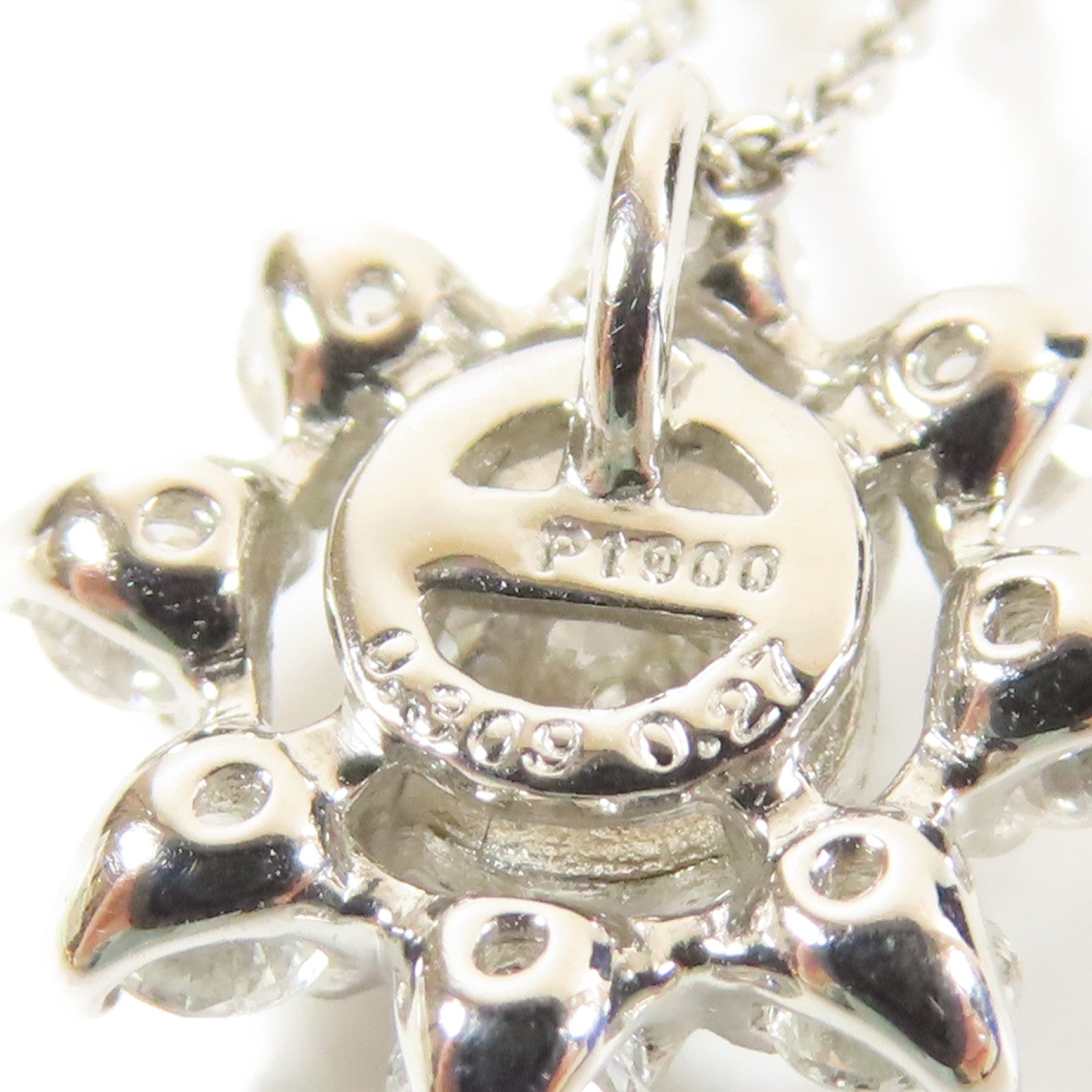 JEWELRY **【激減優惠】PT850/PT900鉑金/鑽石Diamond Necklace0.309ct/0.27ct鑽石項鍊#44cm