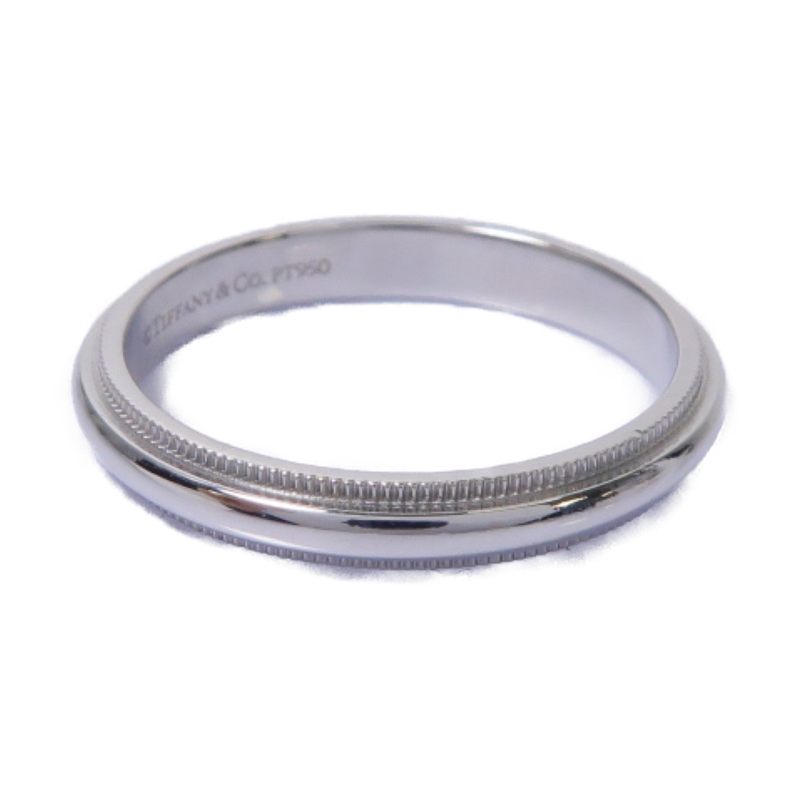 TIFFANY＆CO 【激減優惠】950PT鉑金Milg Rain Wedding Band Ring戒指US#8