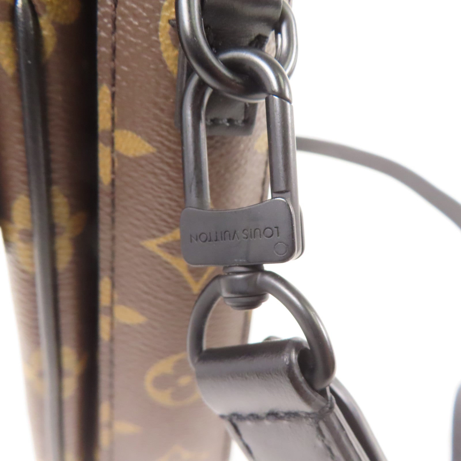 LOUIS VUITTON Monogram Macassar S-Lock Vertical Wearable肩背袋