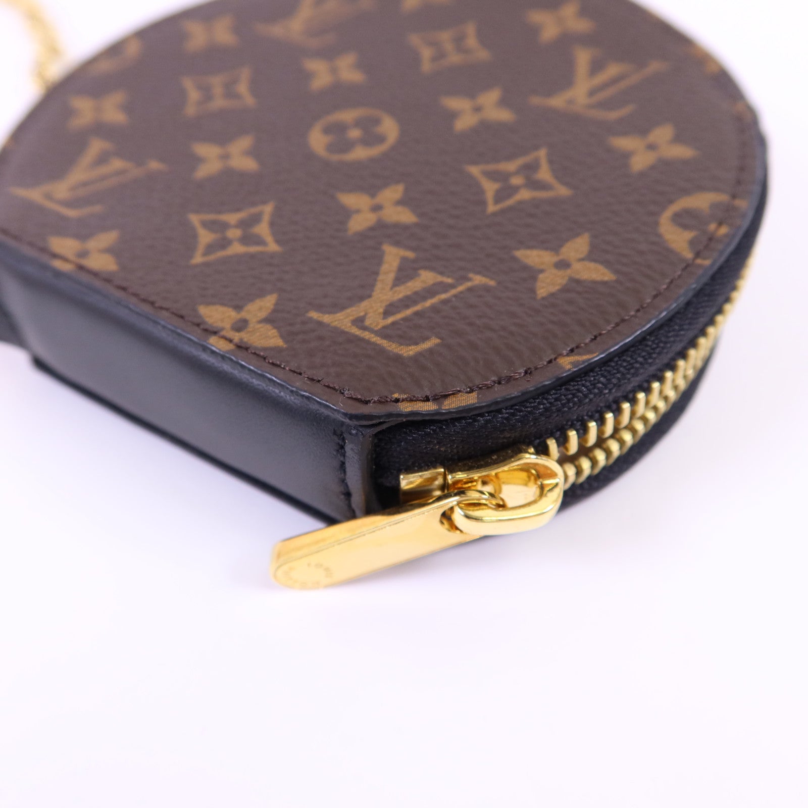 LOUIS VUITTON Monogram Micro Boite Chapeau Coin Purse Charm金扣零錢包