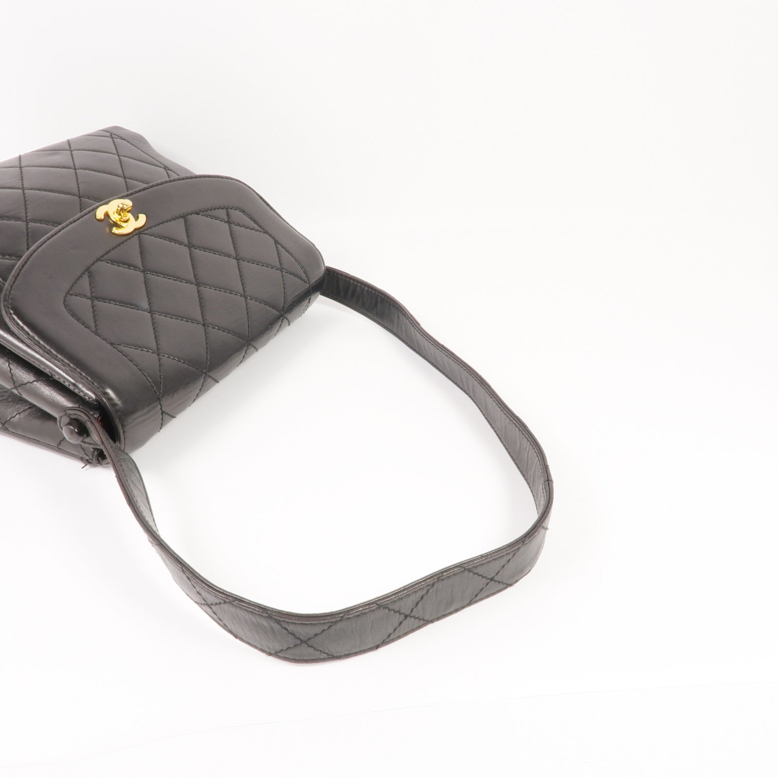 CHANEL 羊皮皮革Shoulder Bag金扣肩背袋