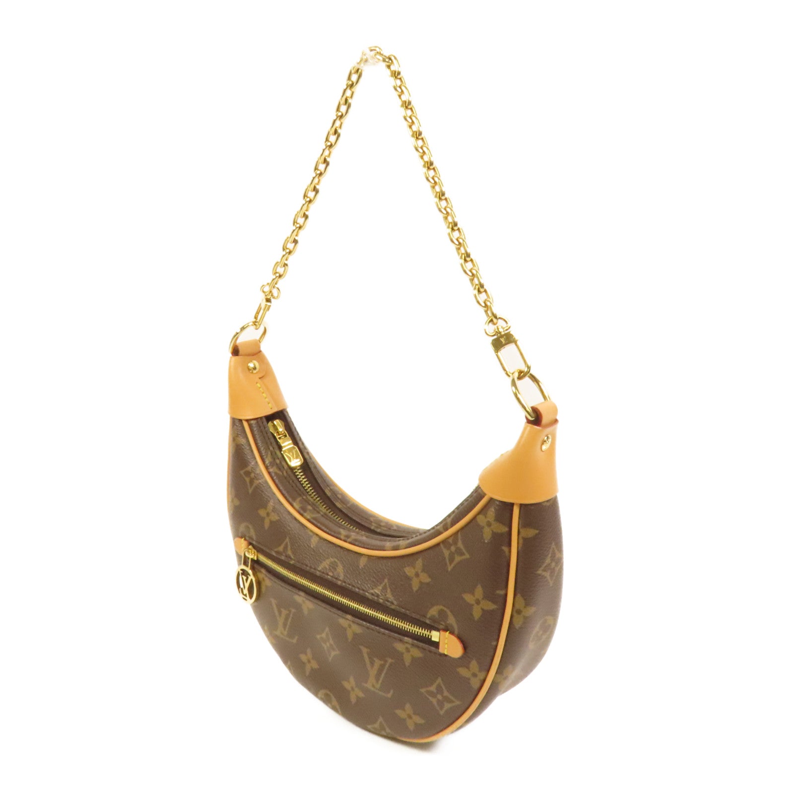 LOUIS VUITTON Monogram Loop金扣肩背袋棕色