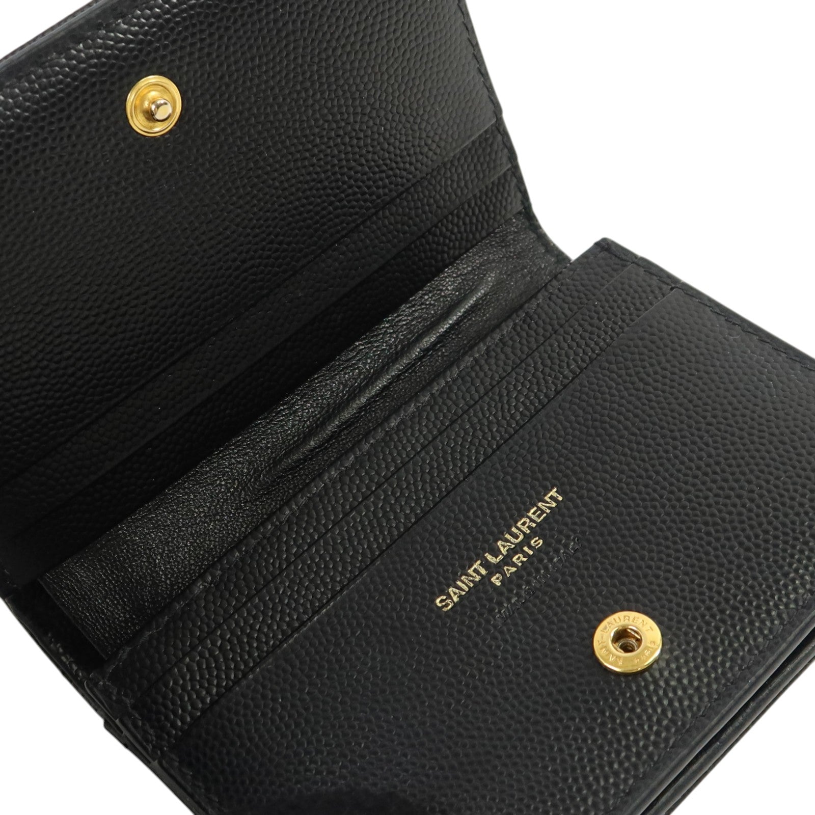 SAINT LAURENT 牛皮皮革Wallet金扣錢包